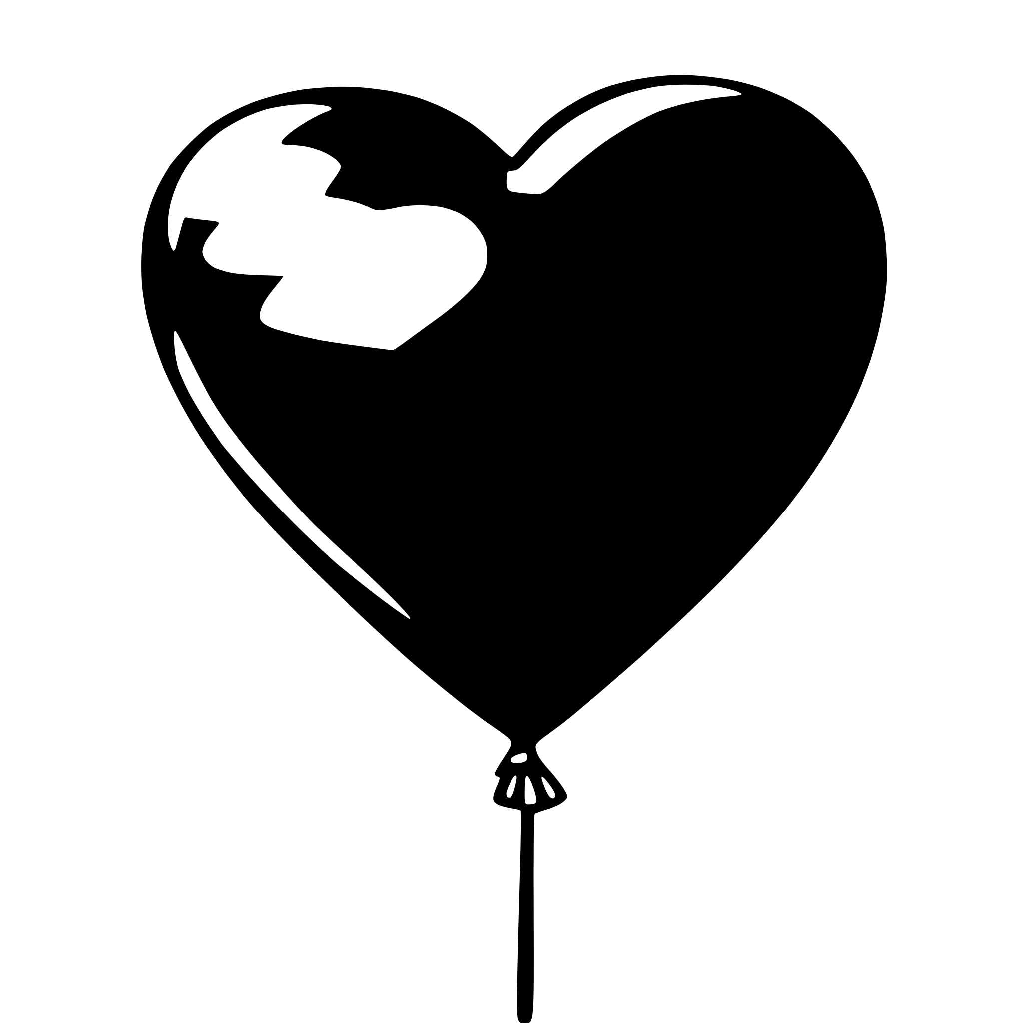 AI-generated SVG of 'heart shaped balloon'