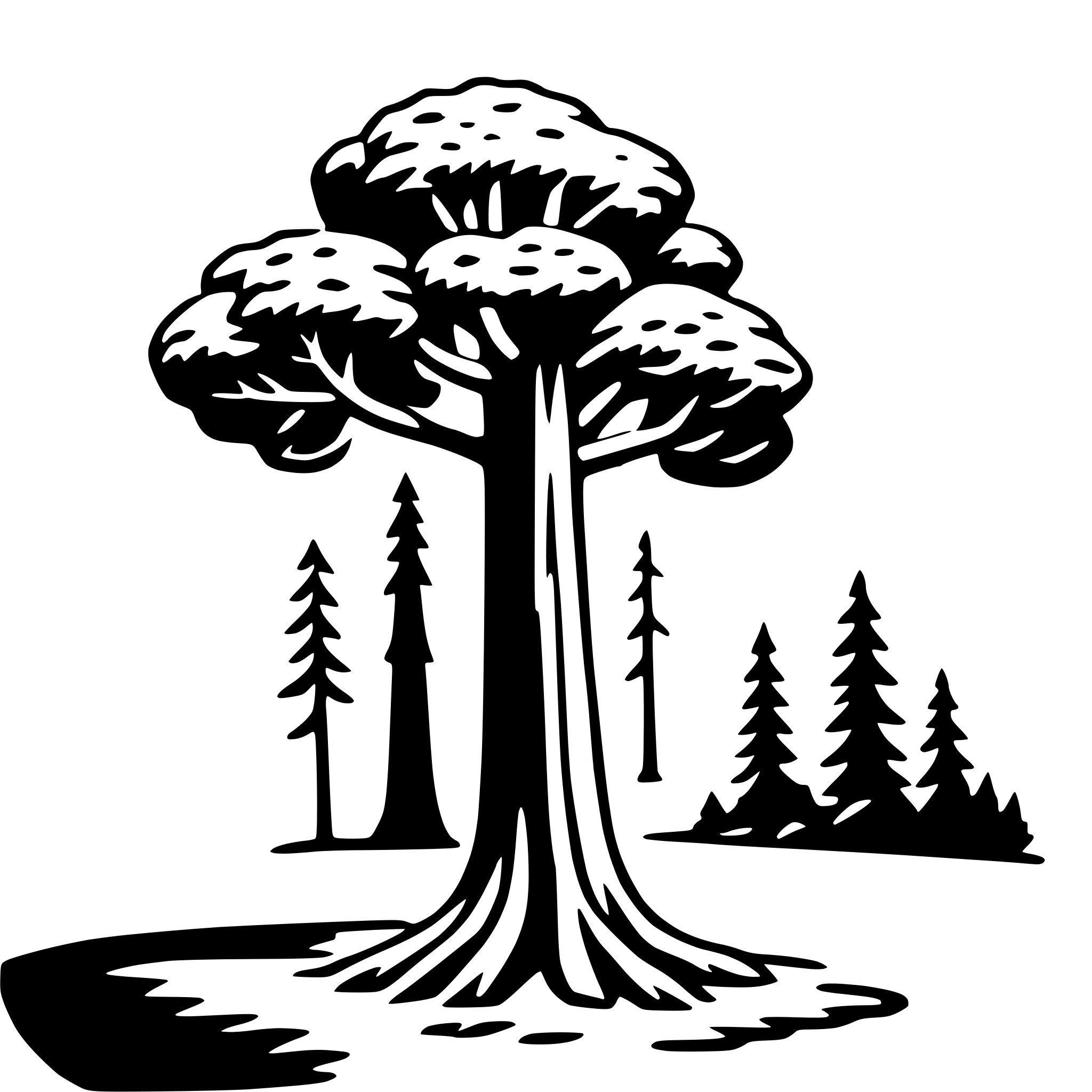 AI-generated SVG of a redwood tree