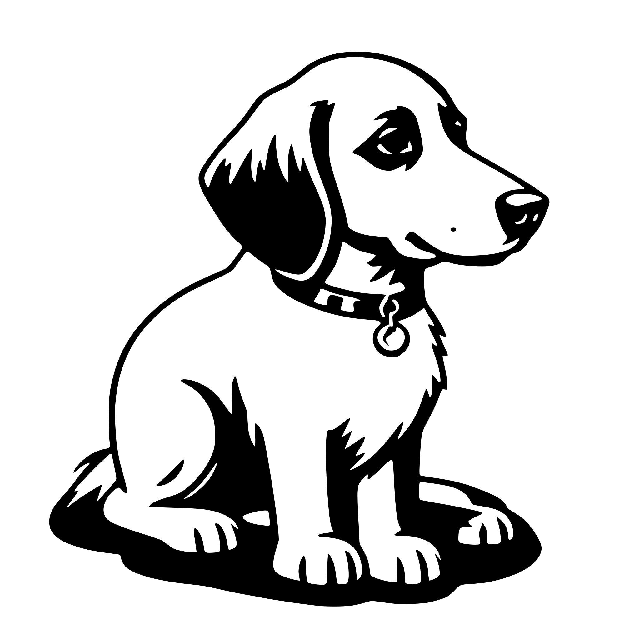 AI-generated SVG of a dog
