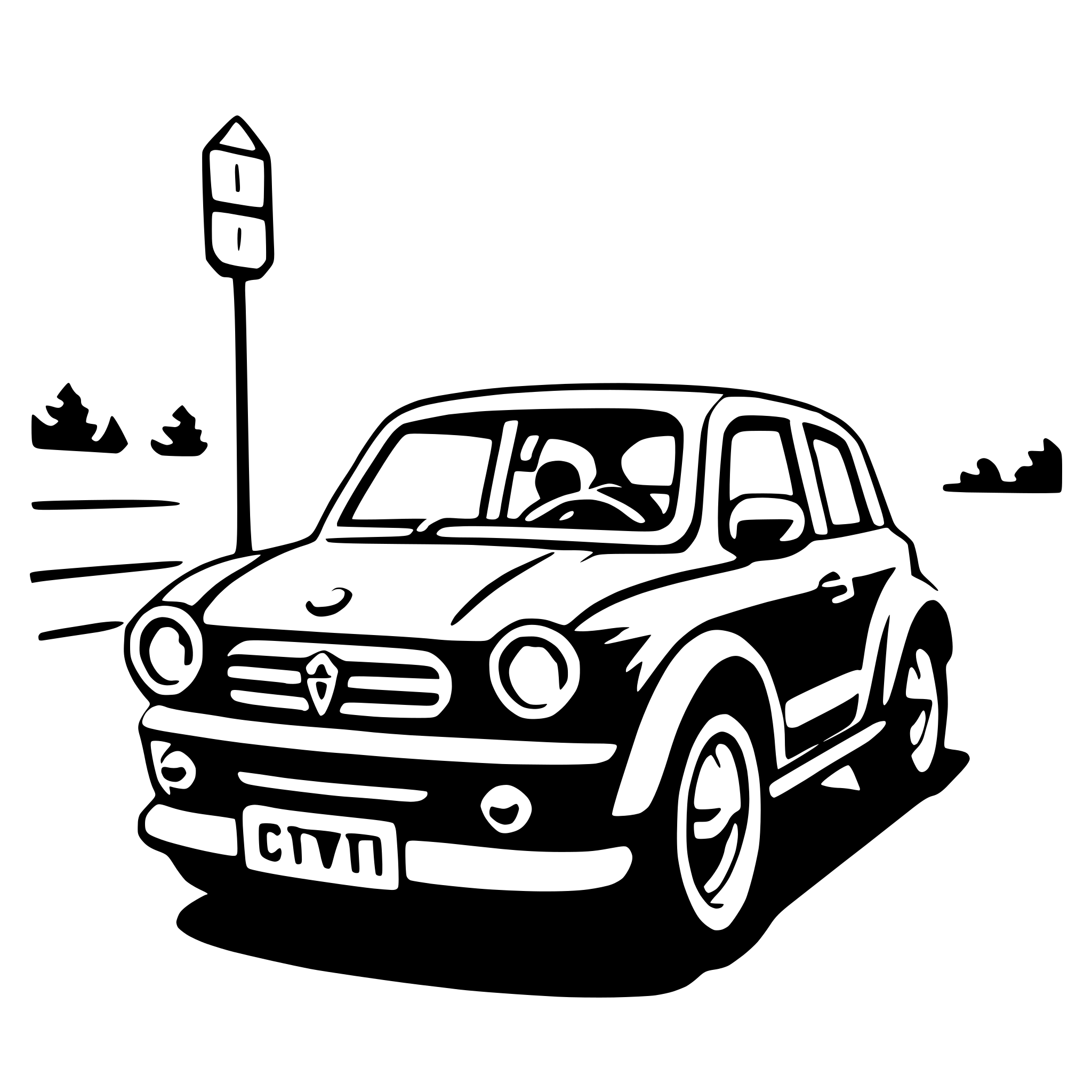 AI-generated SVG of 'city car'