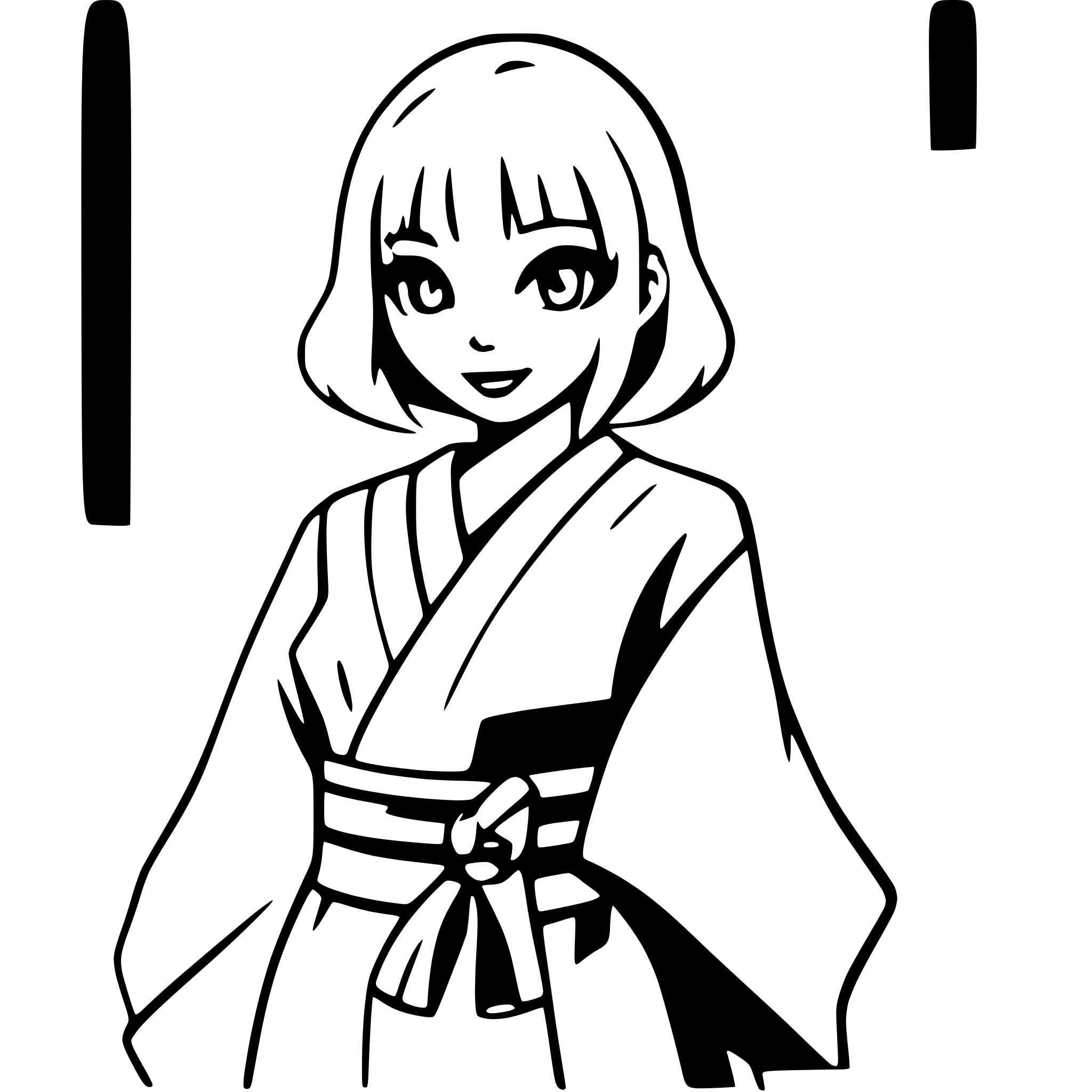 AI-generated SVG of a ghost in traditional kimono