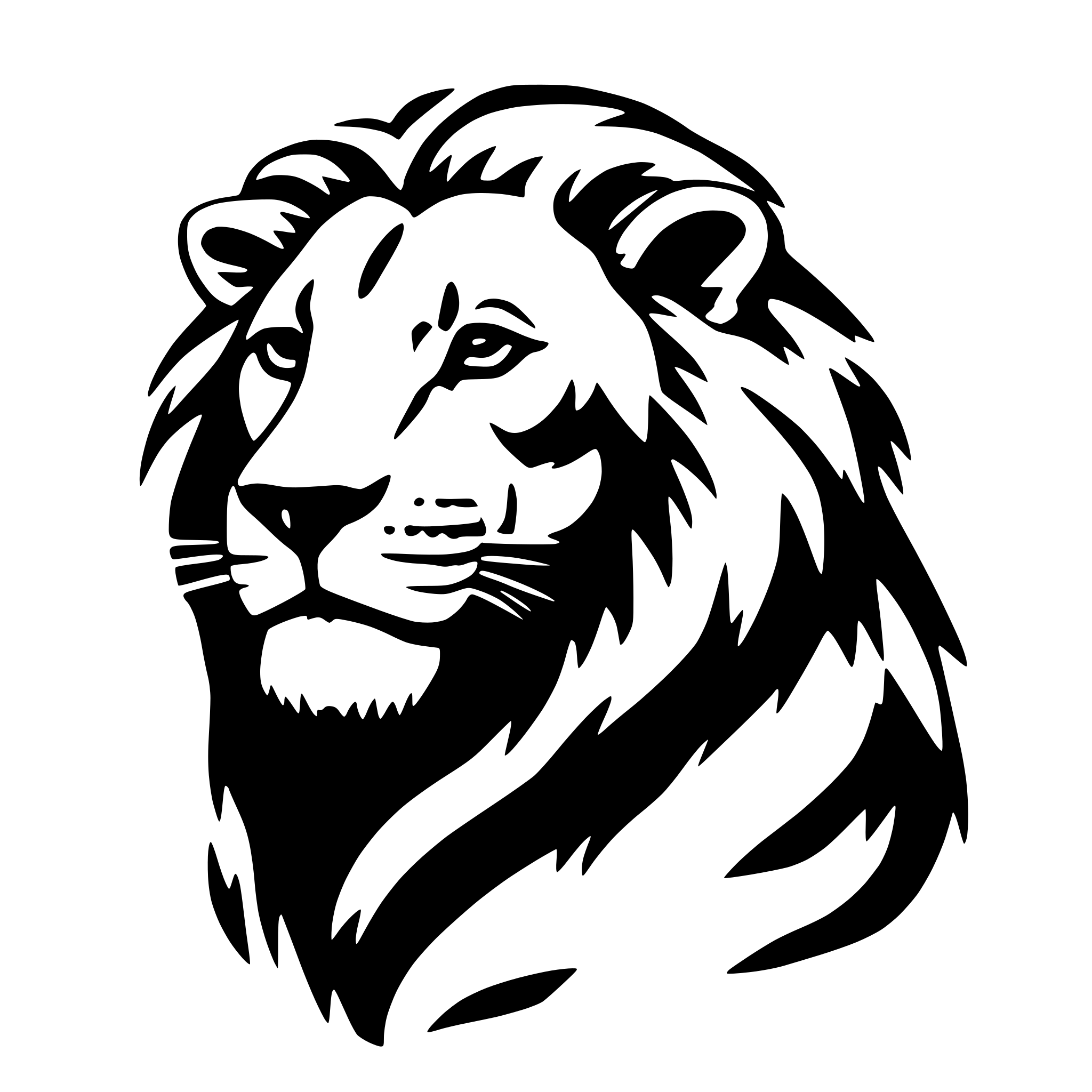 AI-generated SVG of 'zoo animal lion'