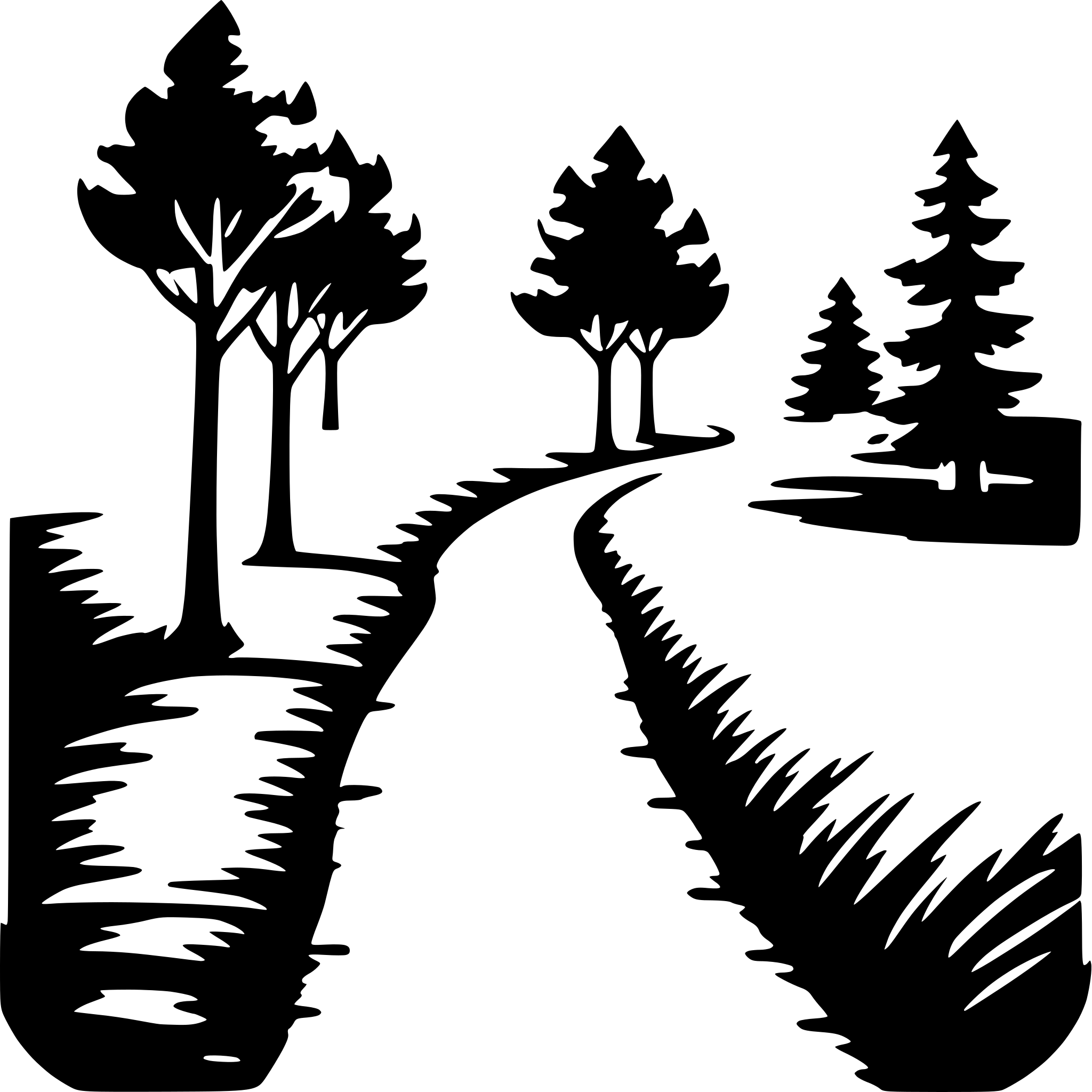 AI-generated SVG of 'woodland path'