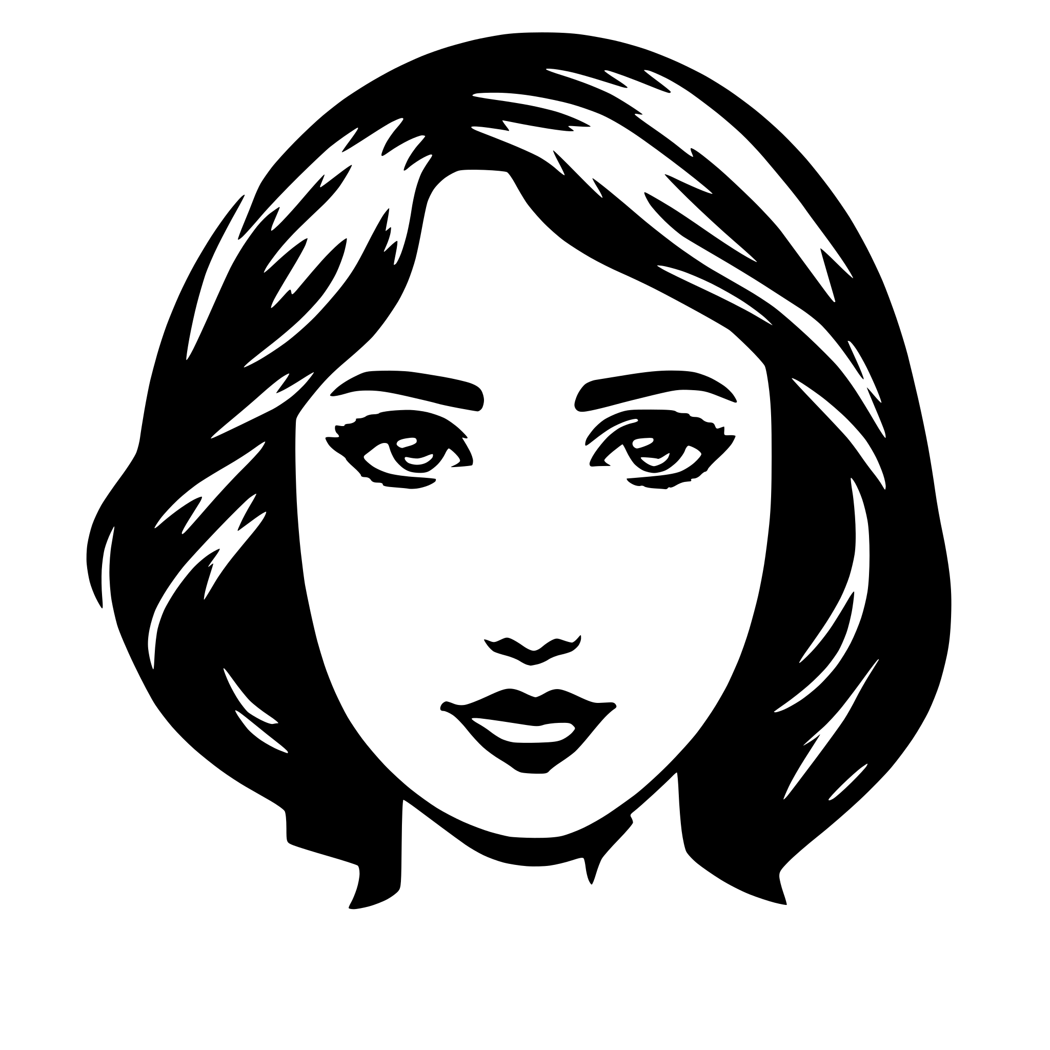 AI-generated SVG of 'Face shape oval'