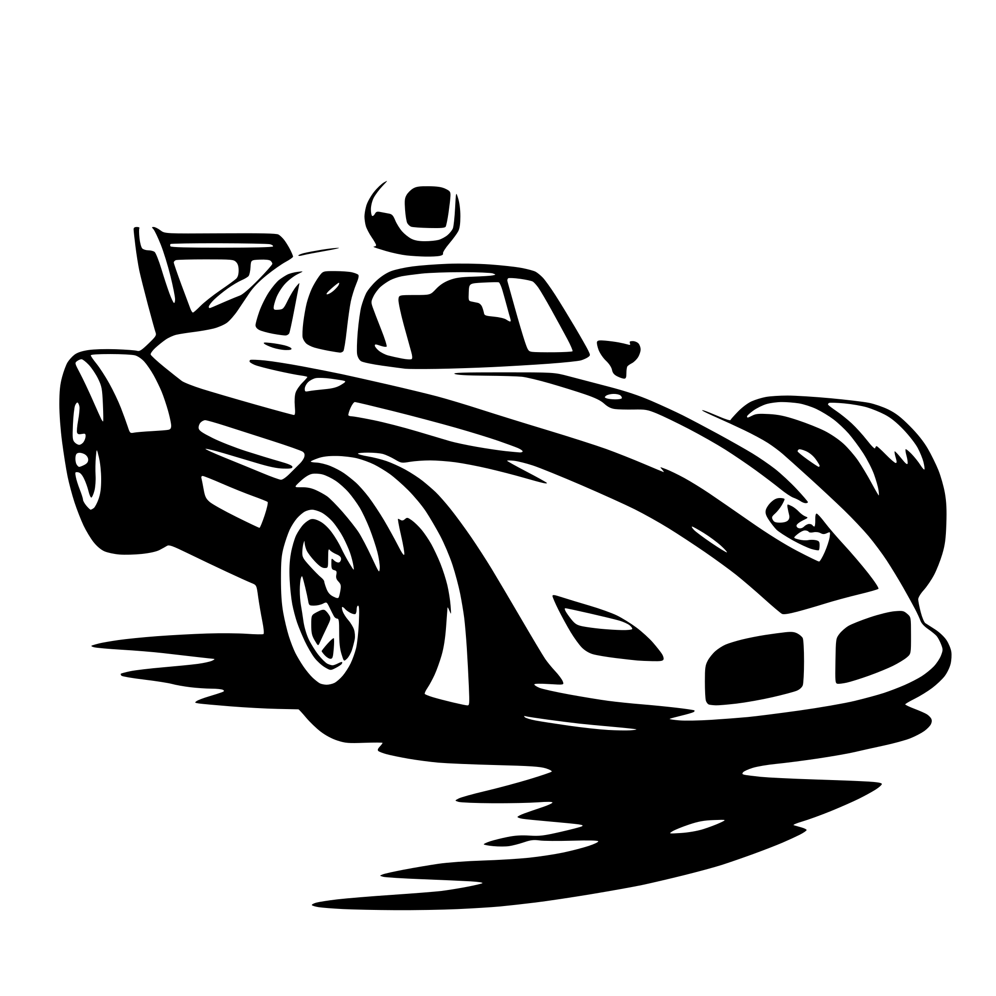 AI-generated SVG of 'racecar'