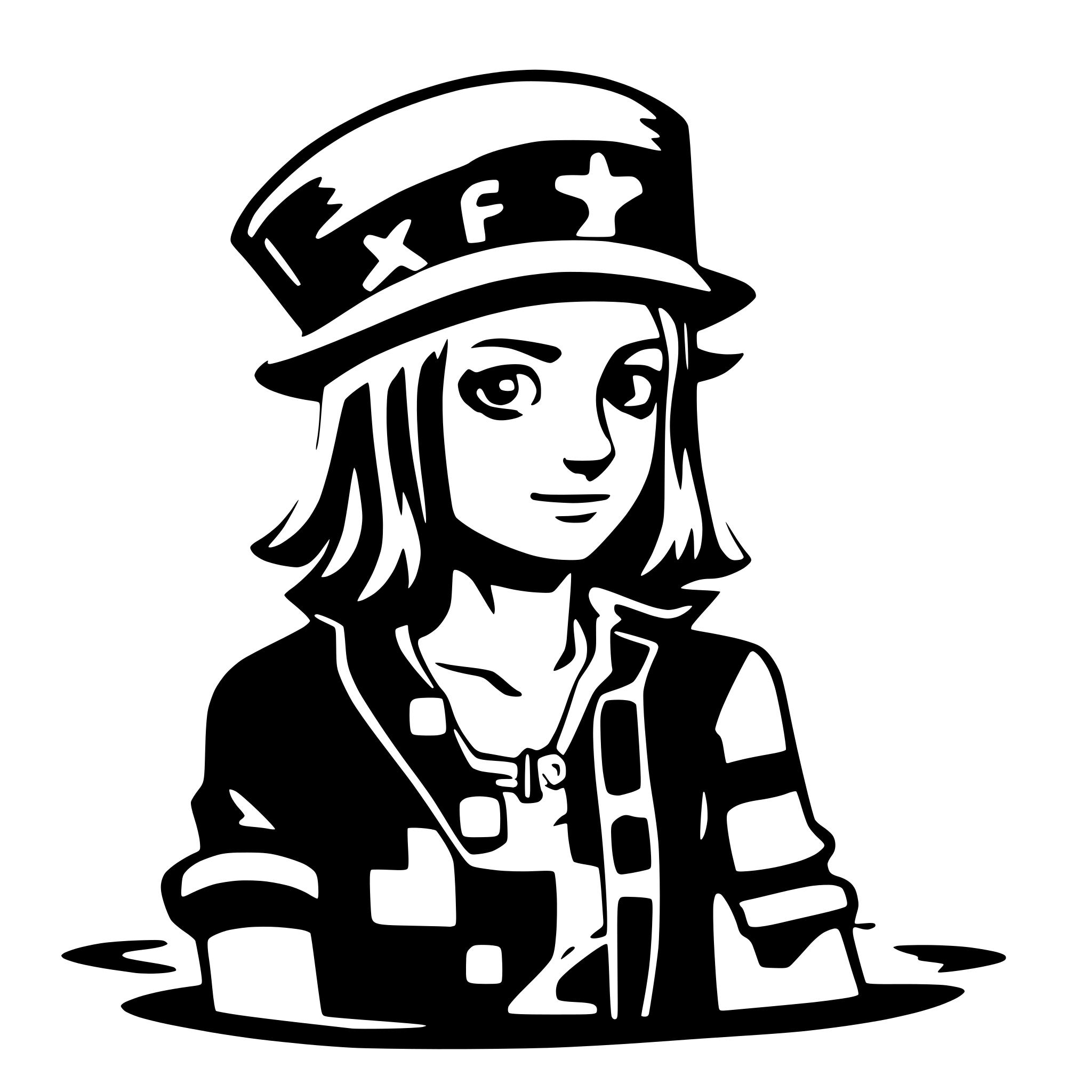 AI-generated SVG of a one piece, uffy