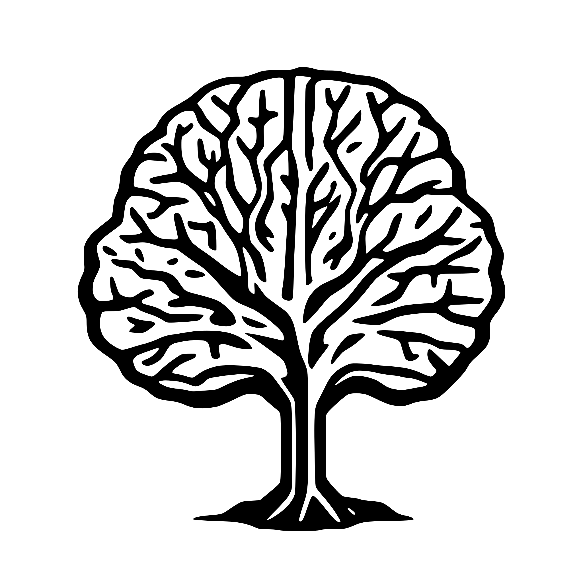 AI-generated SVG of a schematic of brain neurons