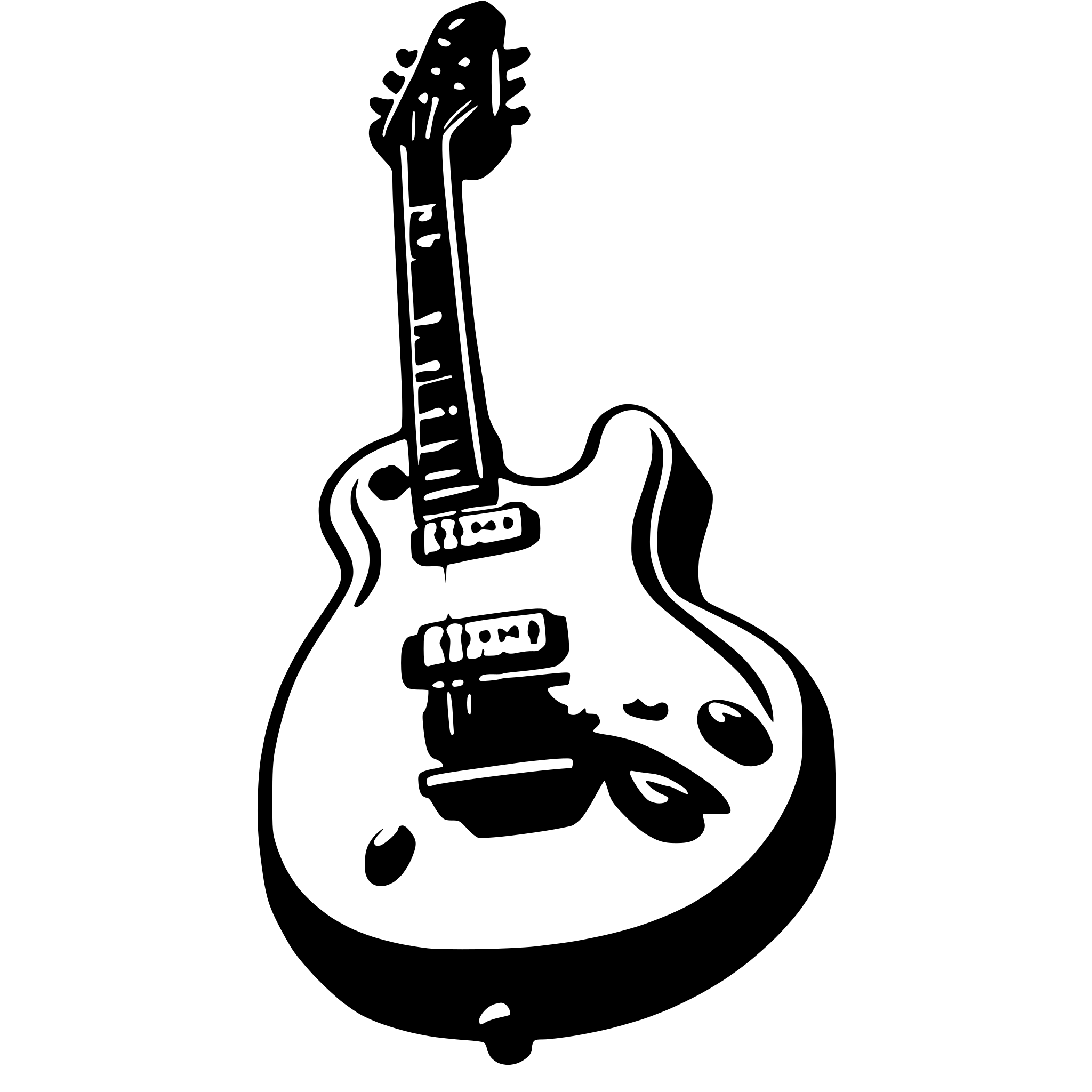 AI-generated SVG of a electric guitar