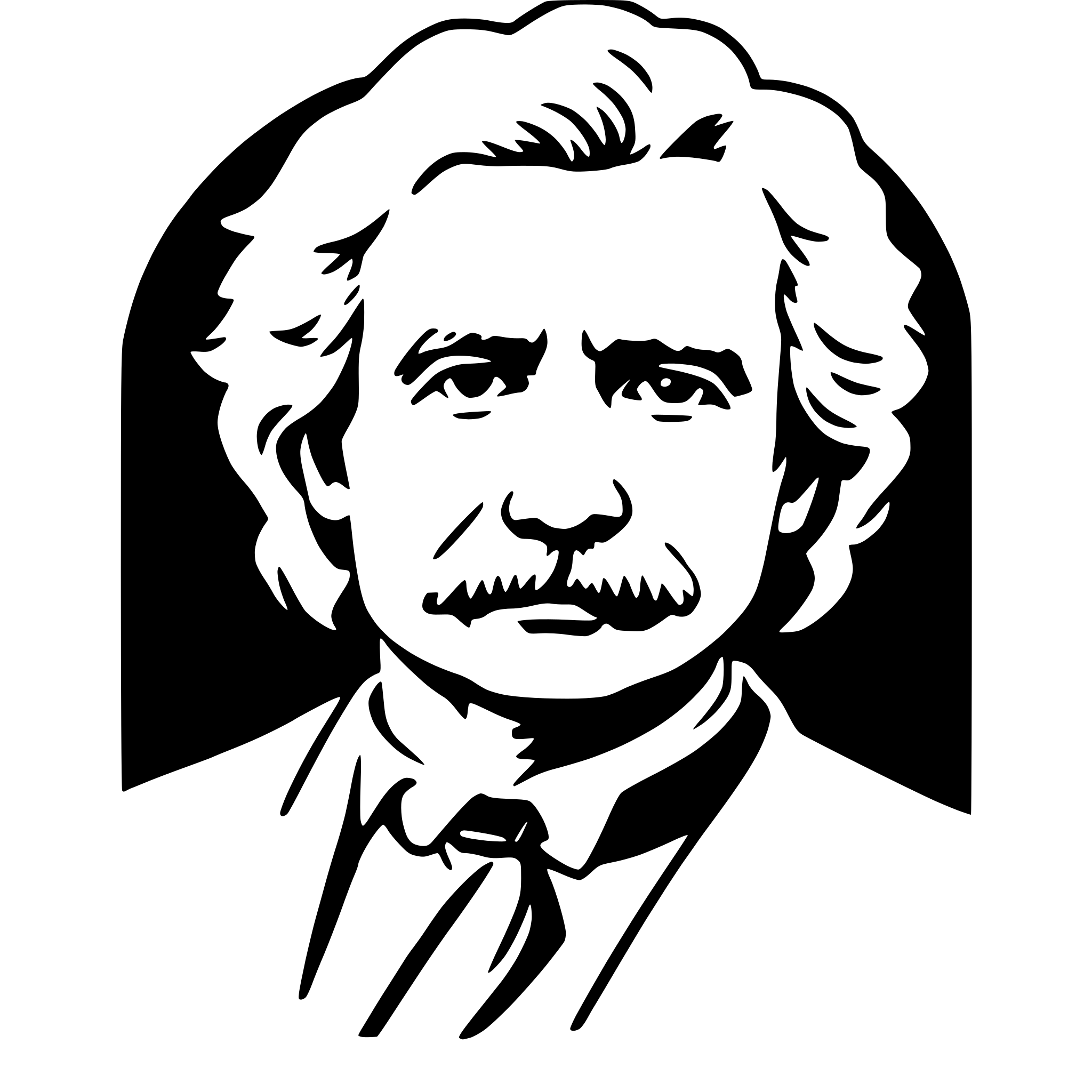 AI-generated SVG of a mark twain