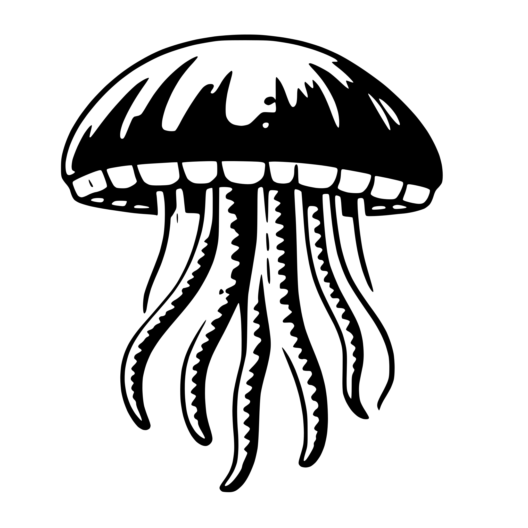 AI-generated SVG of a jellyfish