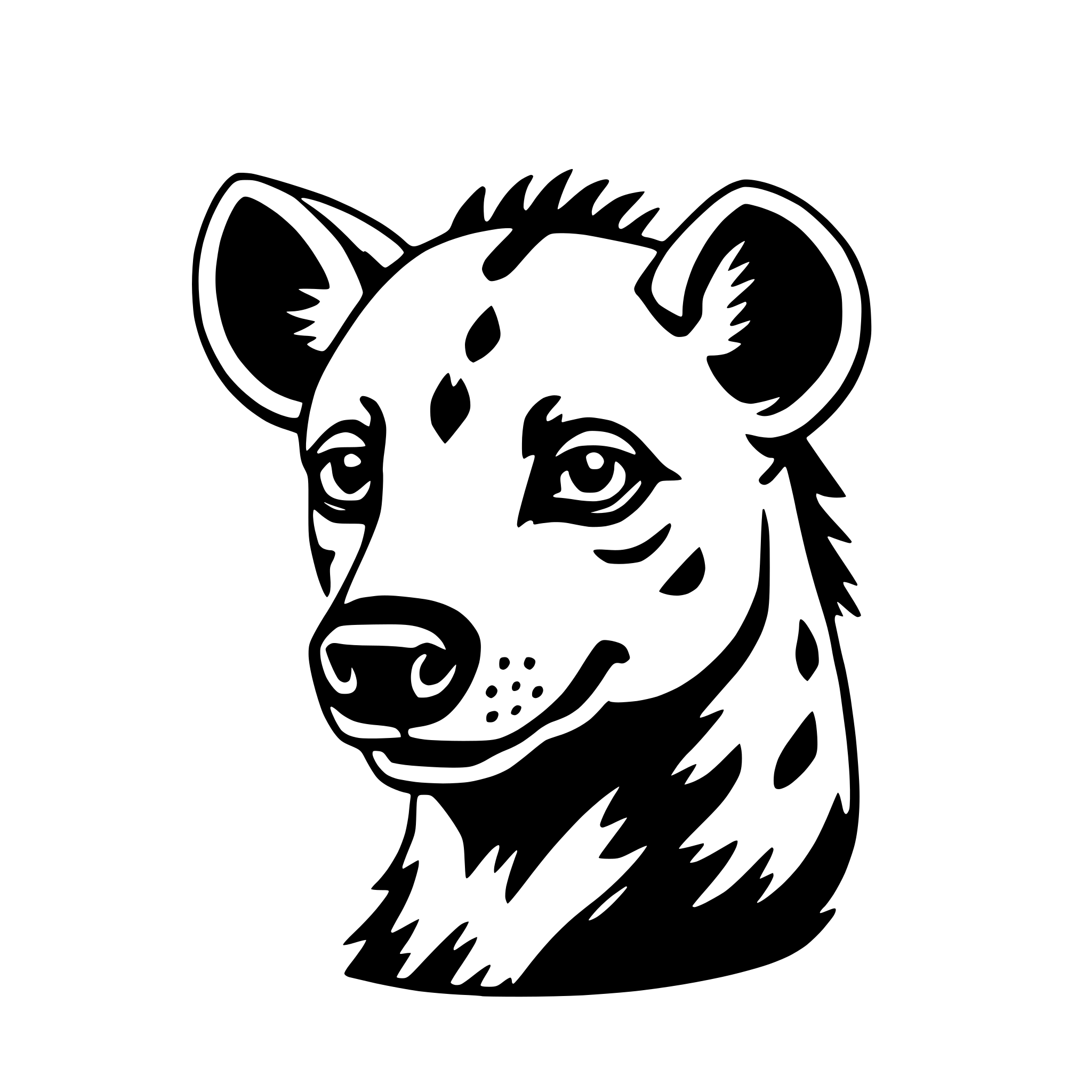 AI-generated SVG of a hyena