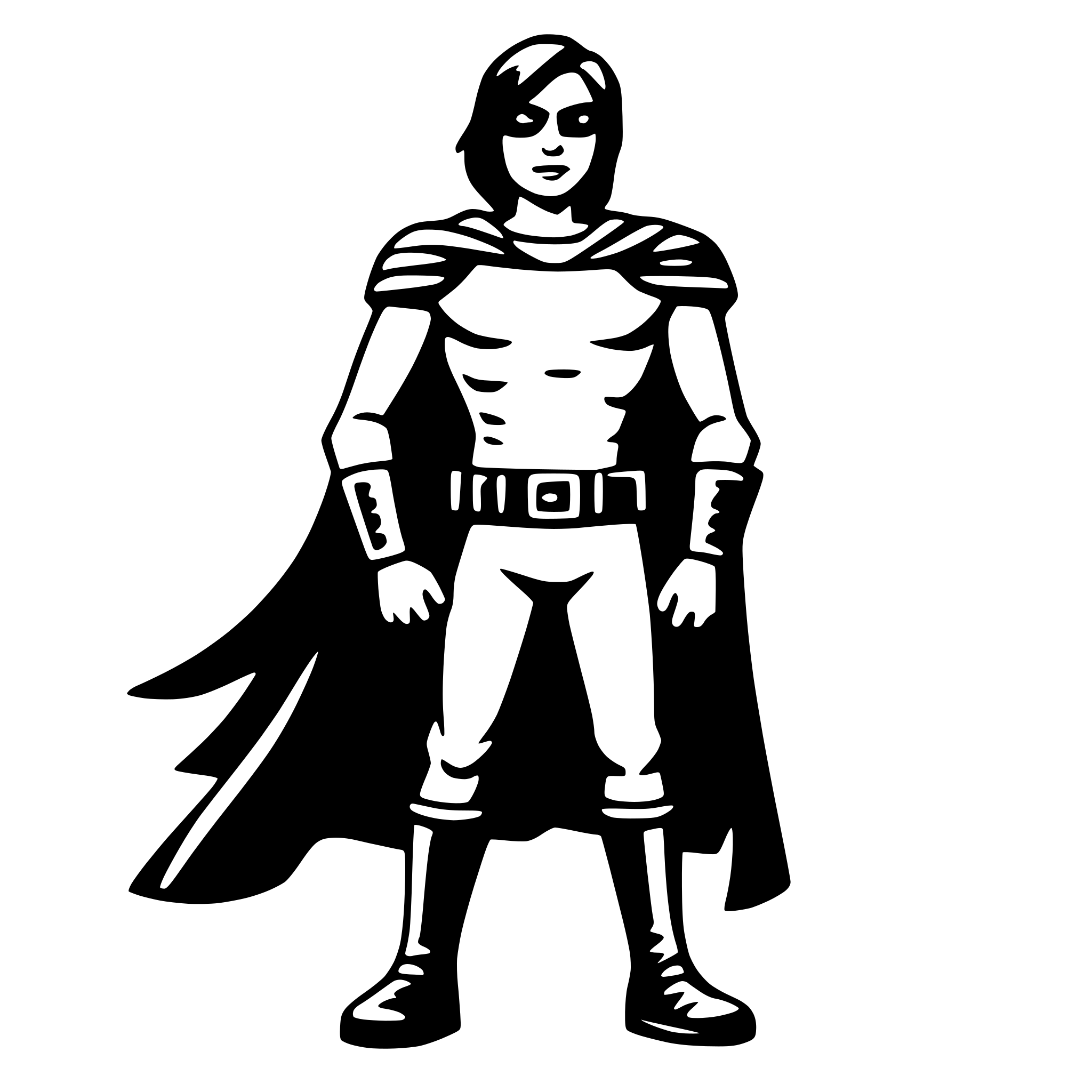 AI-generated SVG of a superhero