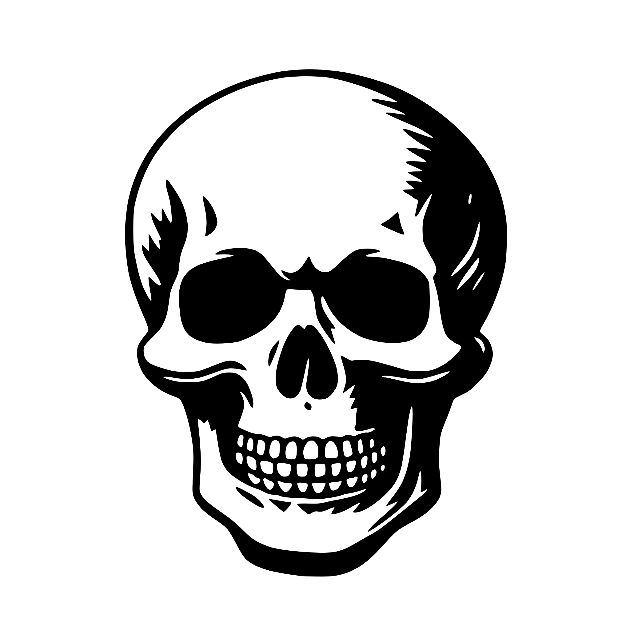 AI-generated SVG of a Skull pattern