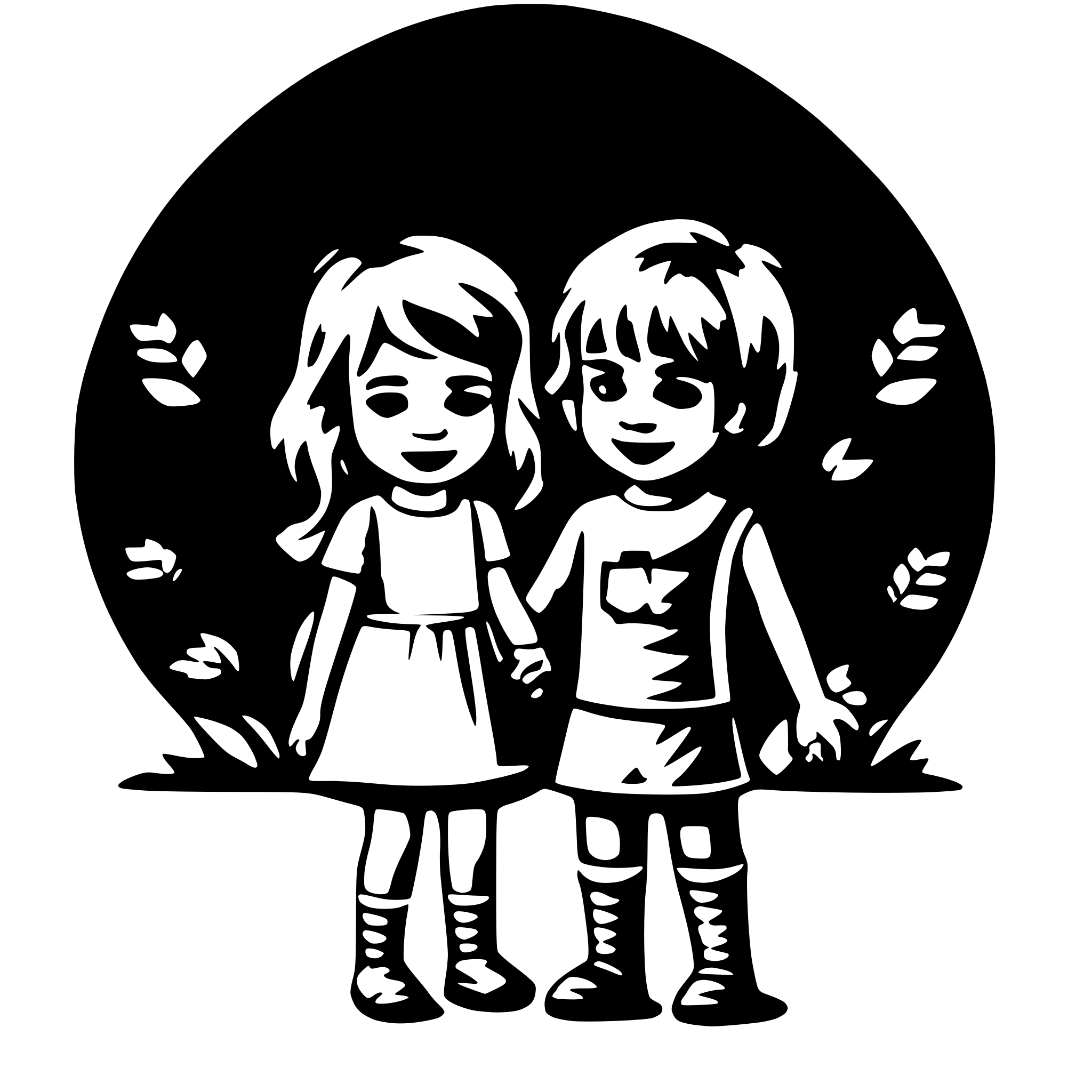 AI-generated SVG of a an educatorn with toddlers holding hands