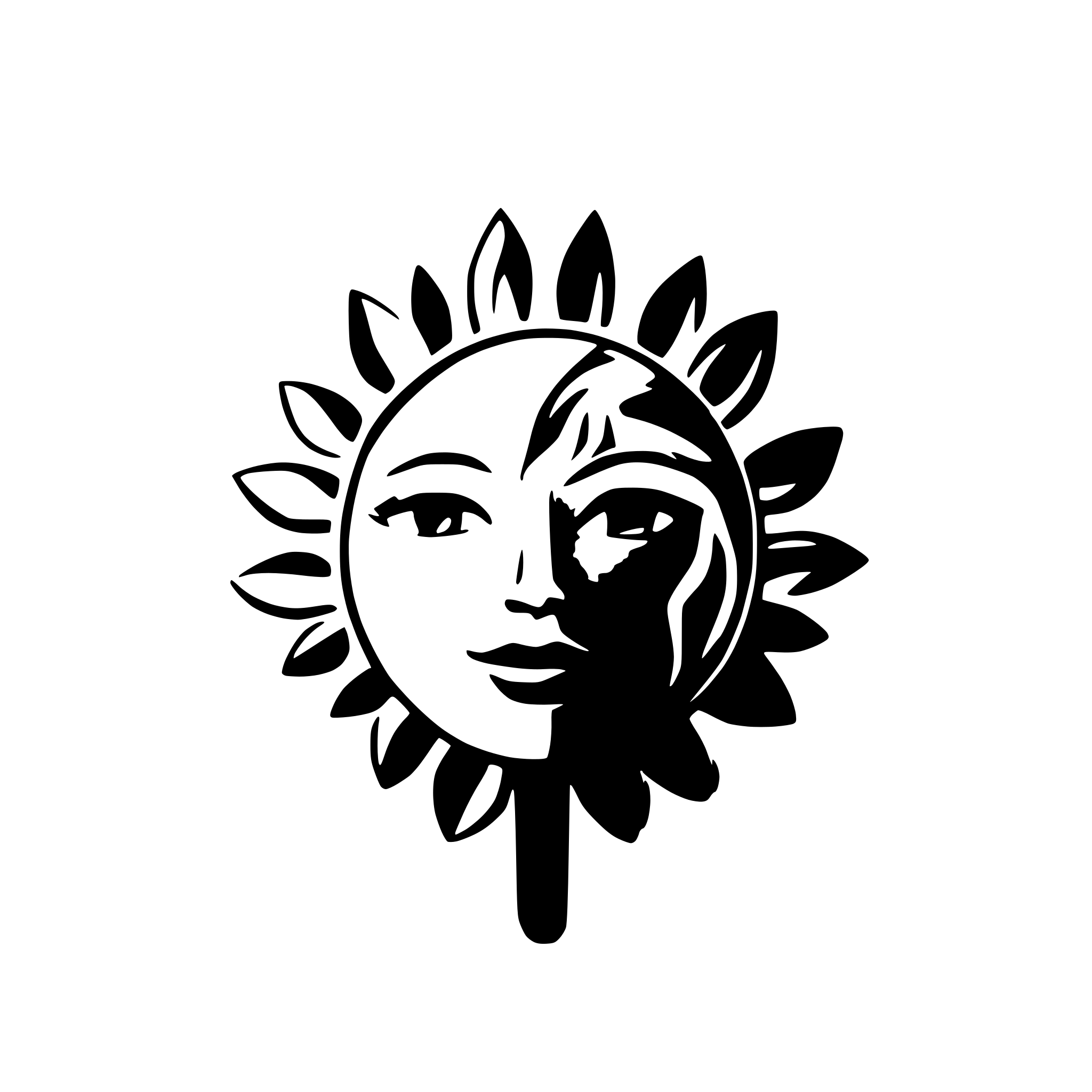 AI-generated SVG of 'art nouveau style sun'
