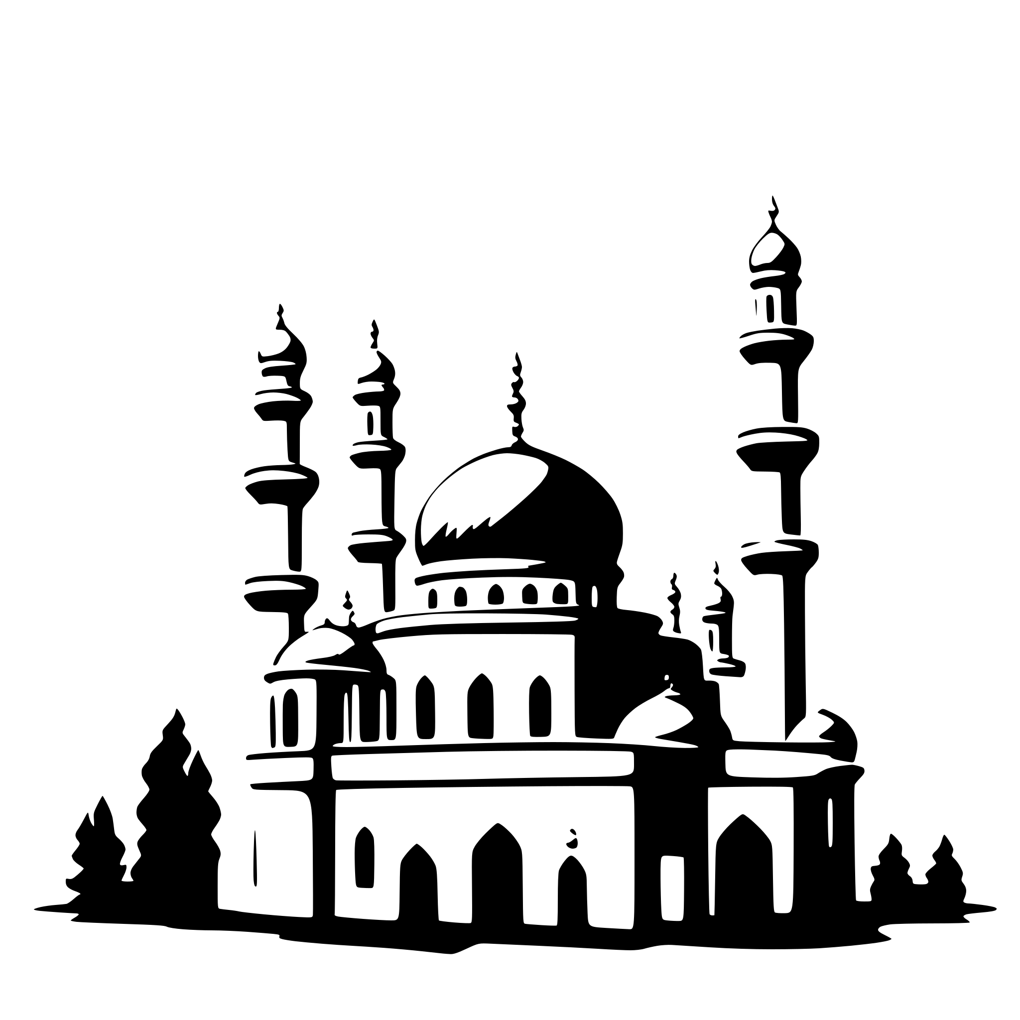 AI-generated SVG of a simple mosque