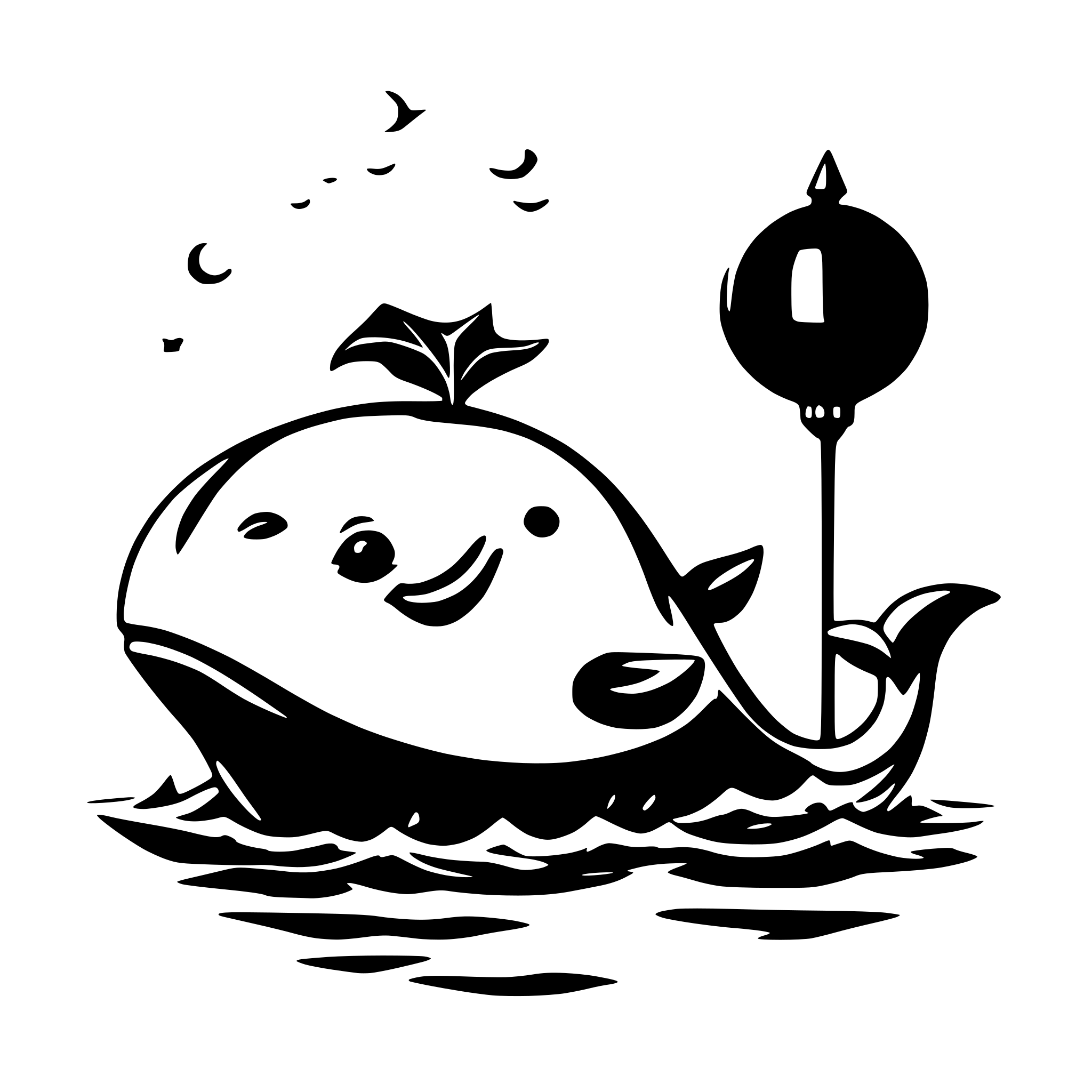 AI-generated SVG of a a cute animated whale, holding a mage staff and a lute AI-generated SVG of a a cute animated whale, holding a mage staff and a lute
