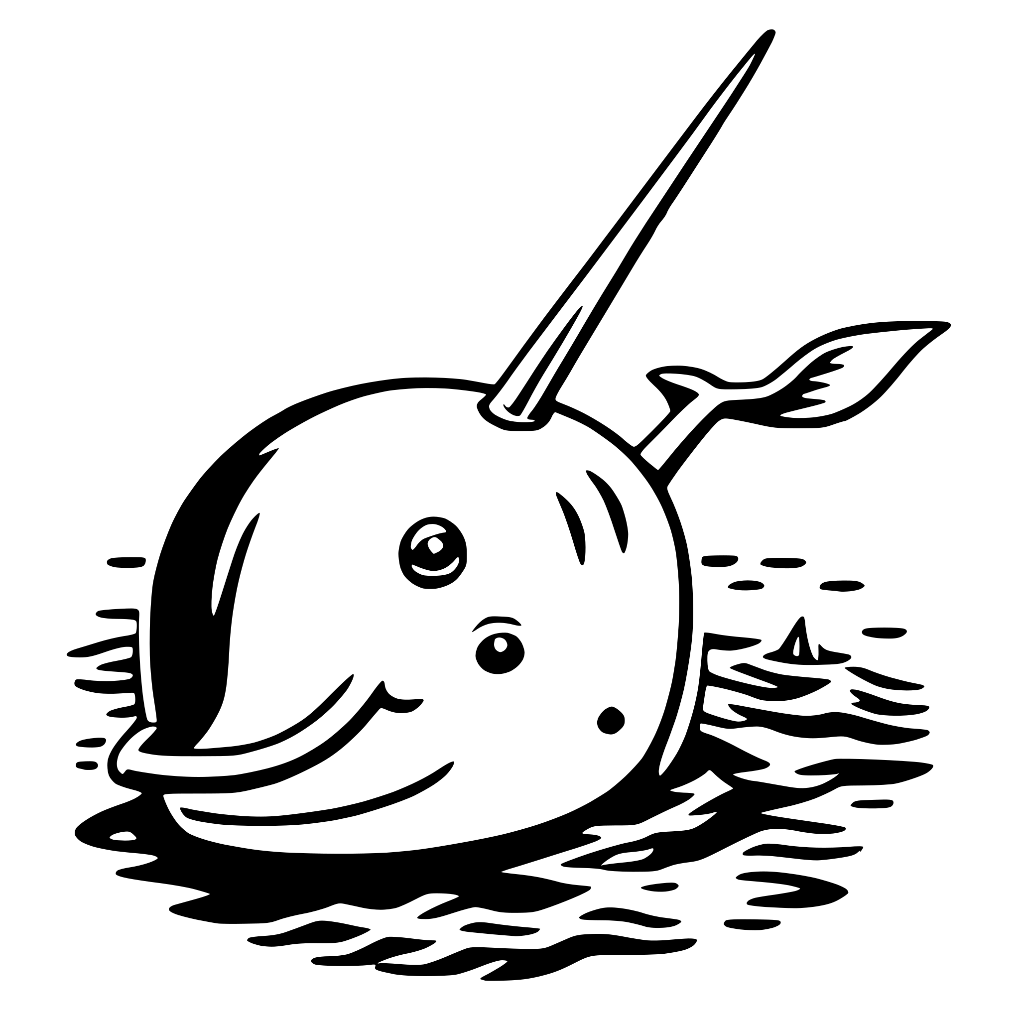 AI-generated SVG of a narwhal