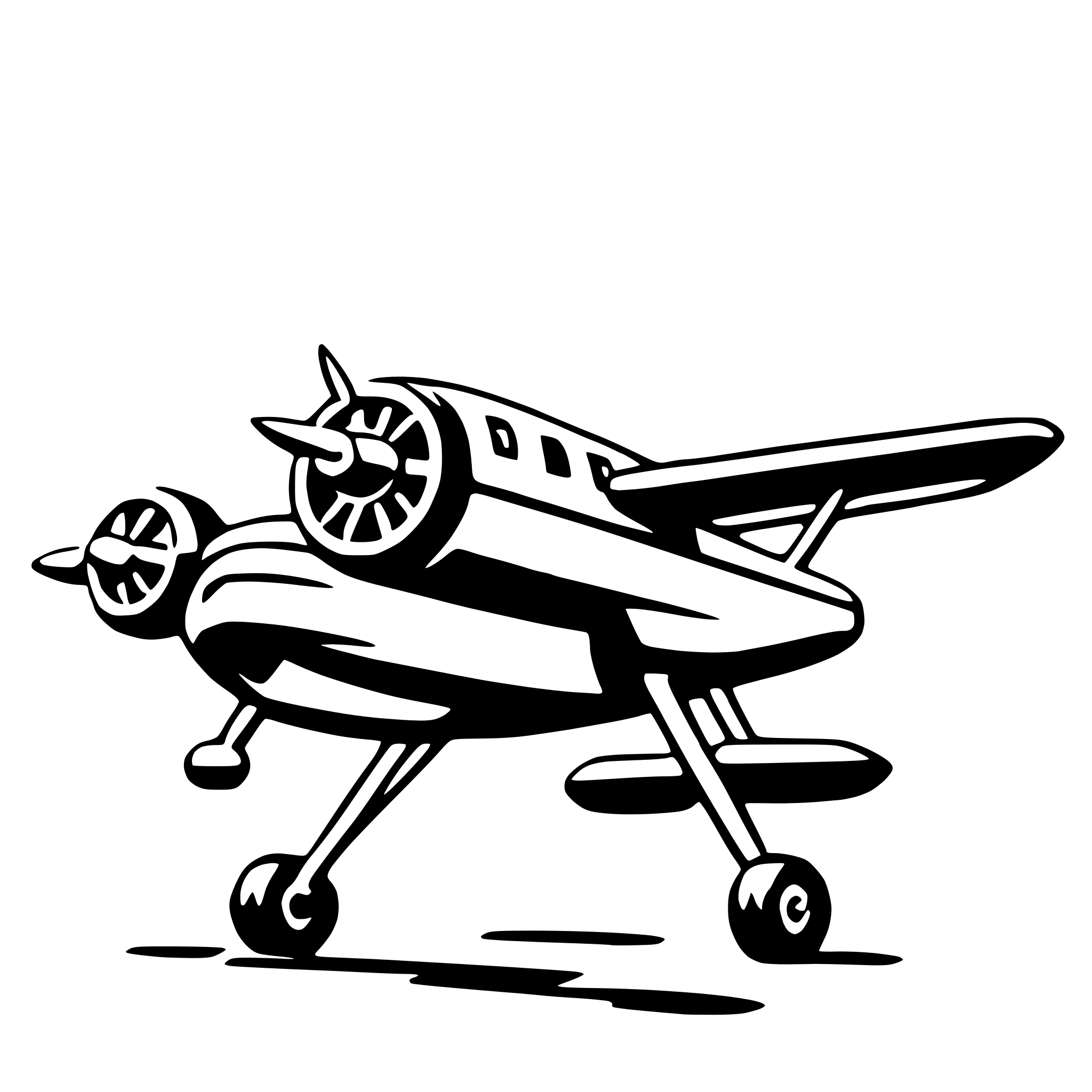 AI-generated SVG of a multi-engine plane