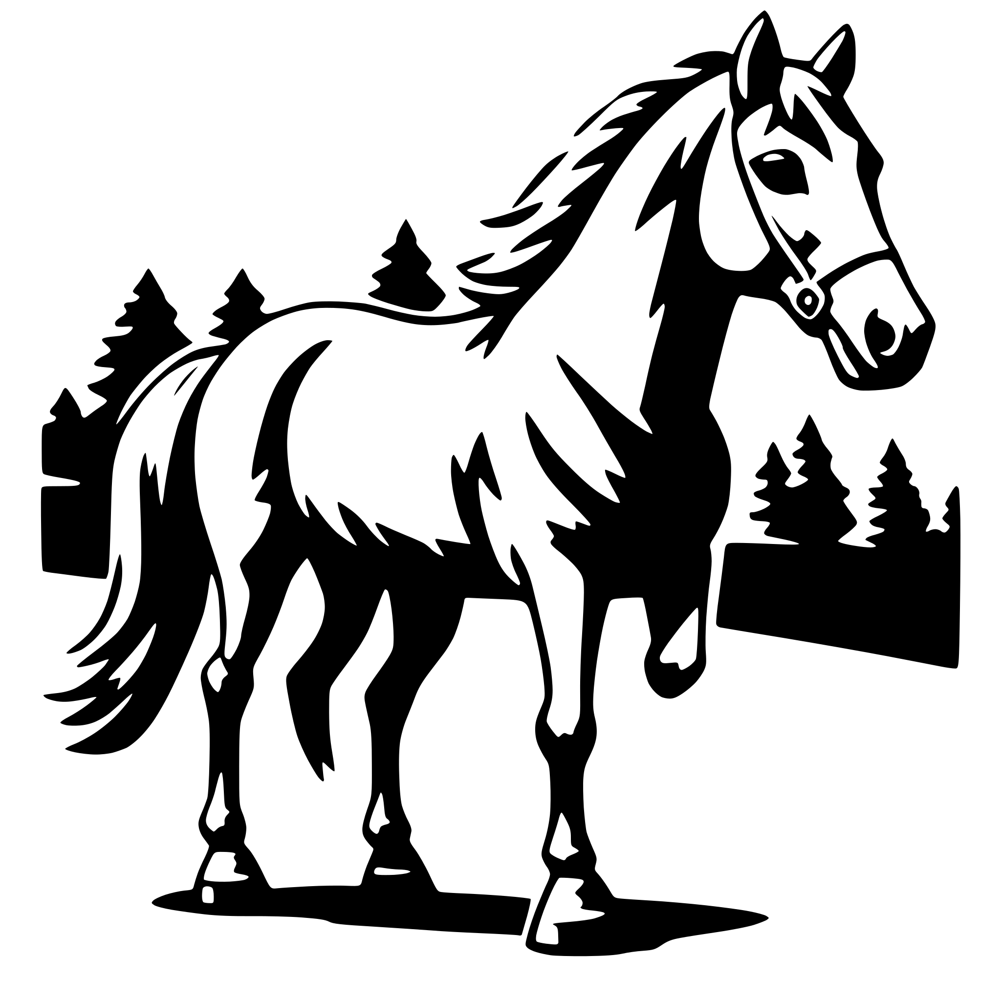 AI-generated SVG of 'horse'