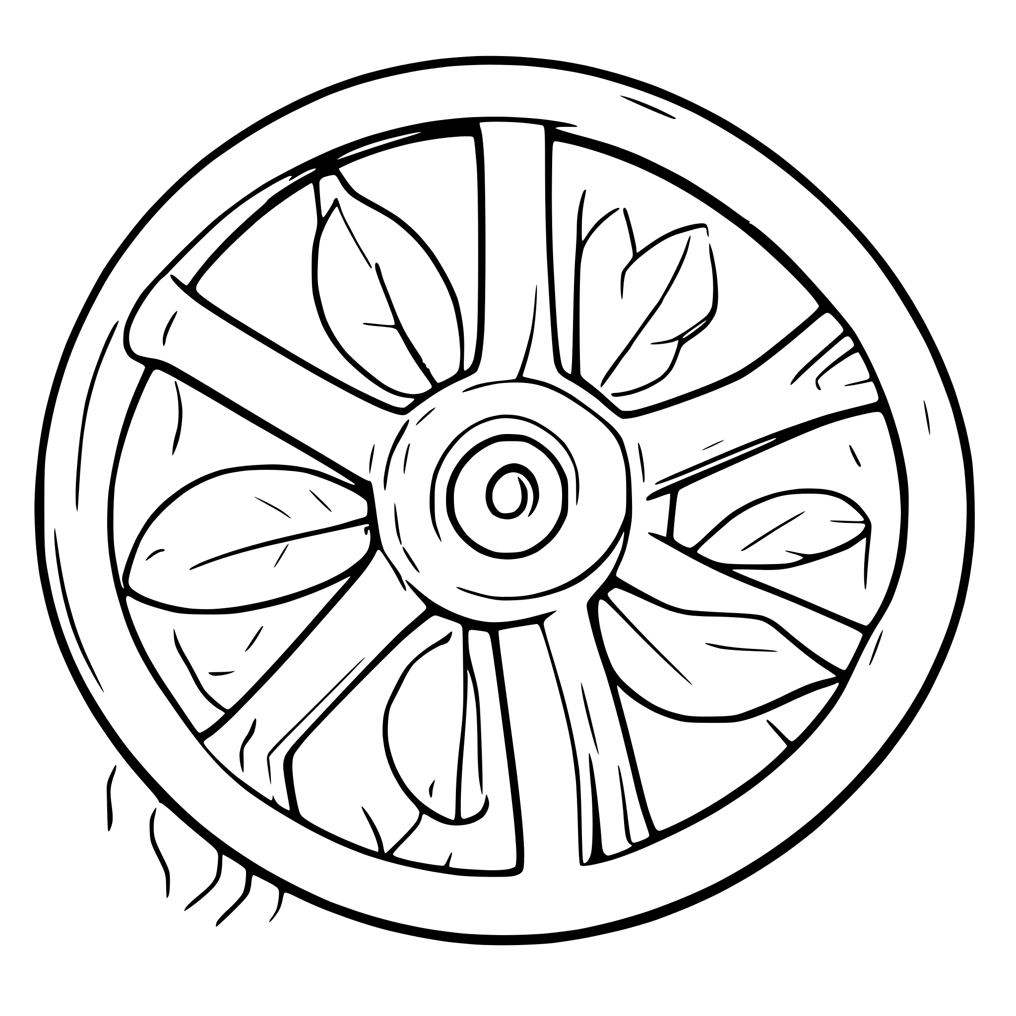 AI-generated SVG of a wheel