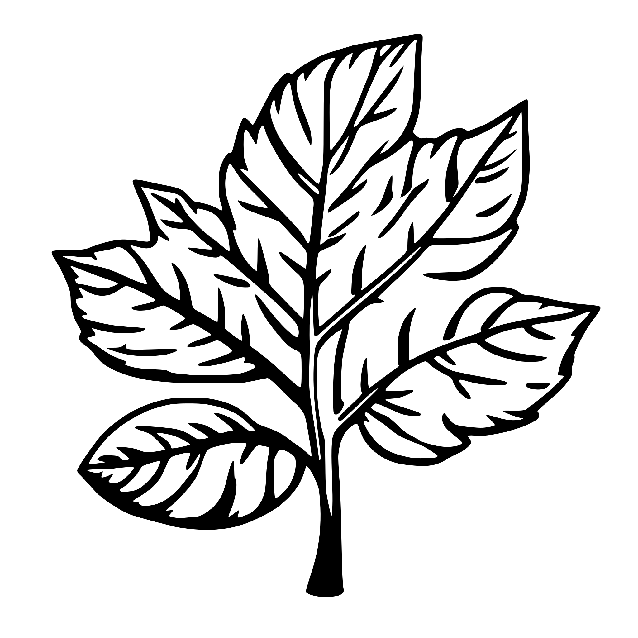 AI-generated SVG of a tree leaf
