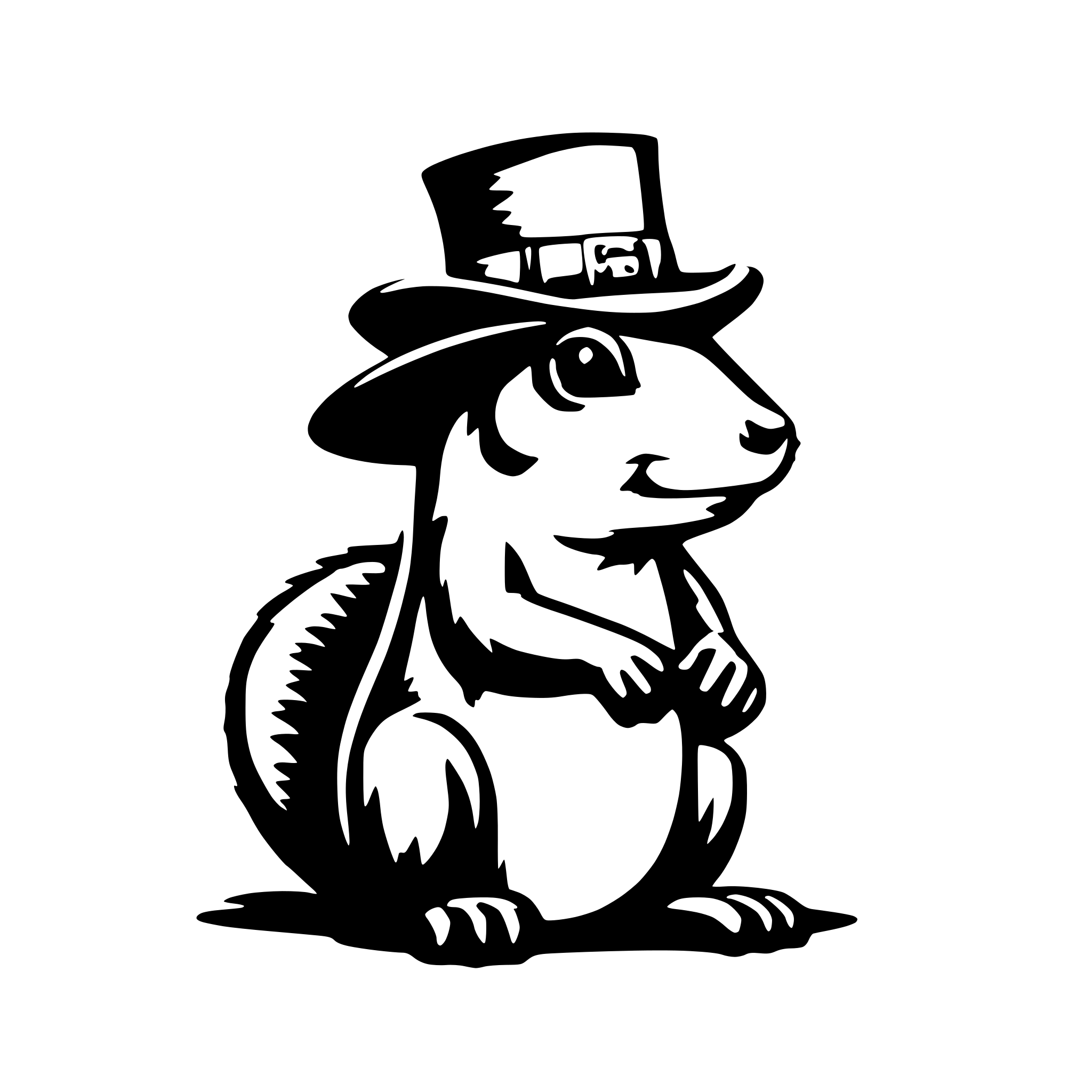 AI-generated SVG of 'Squirrel wearing a western  cowboy hat'