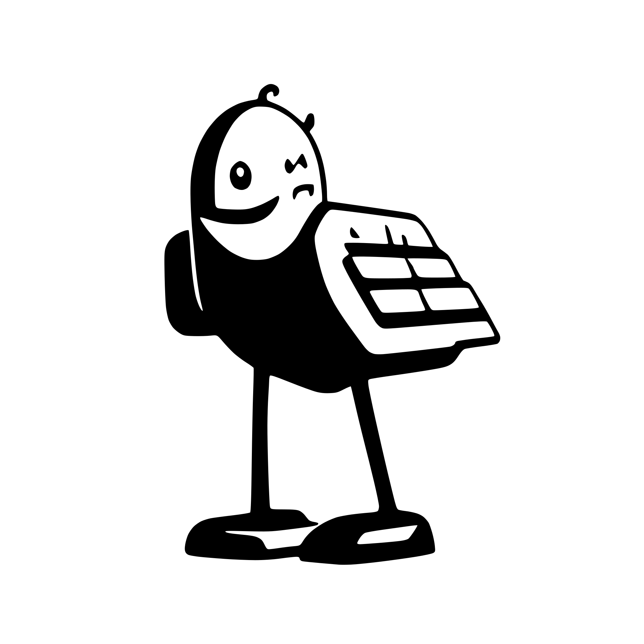 AI-generated SVG of a Abstract bird outline bot pushing code with glowing GitHub icons in the air, clean lines and soft gradients.