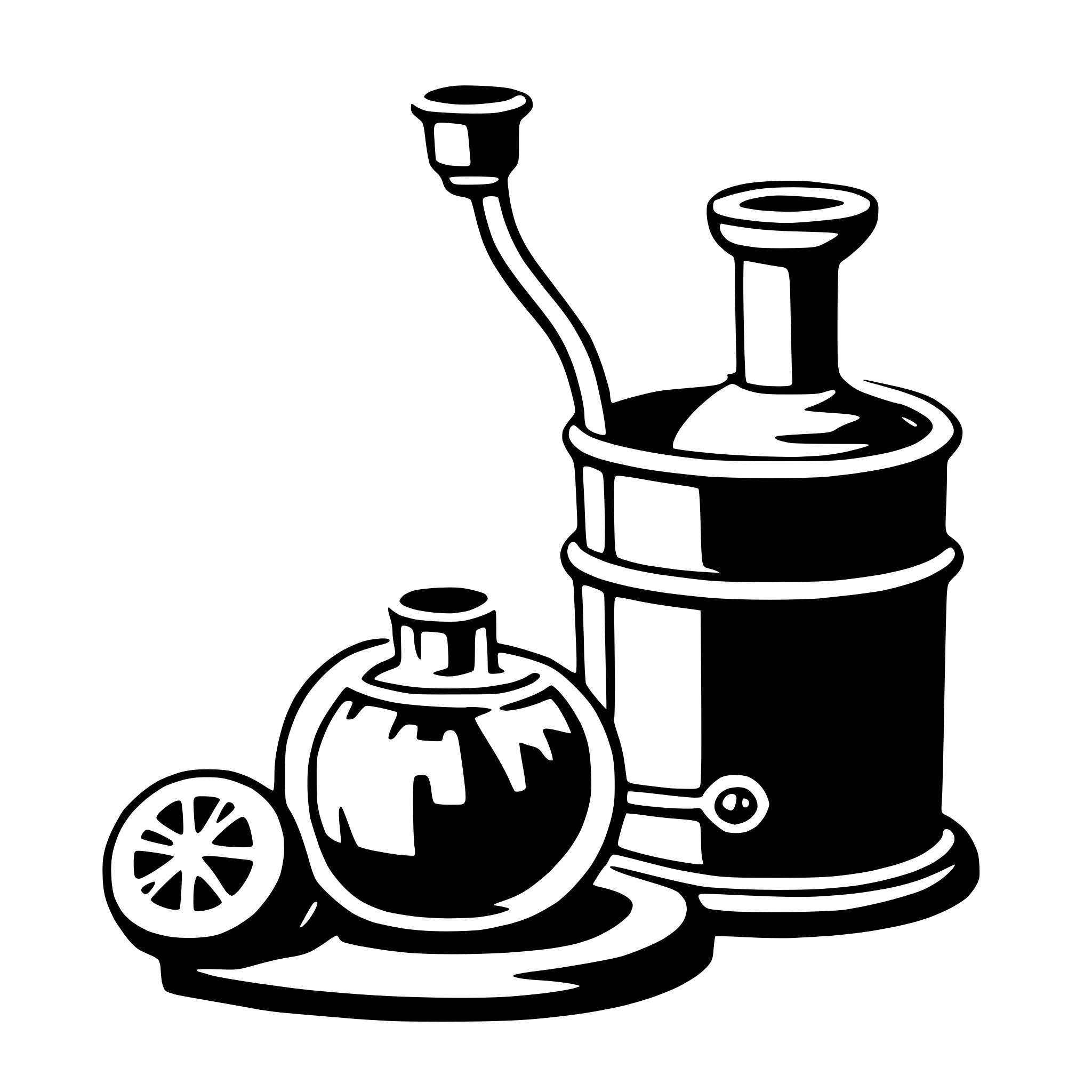 AI-generated SVG of a alembic
