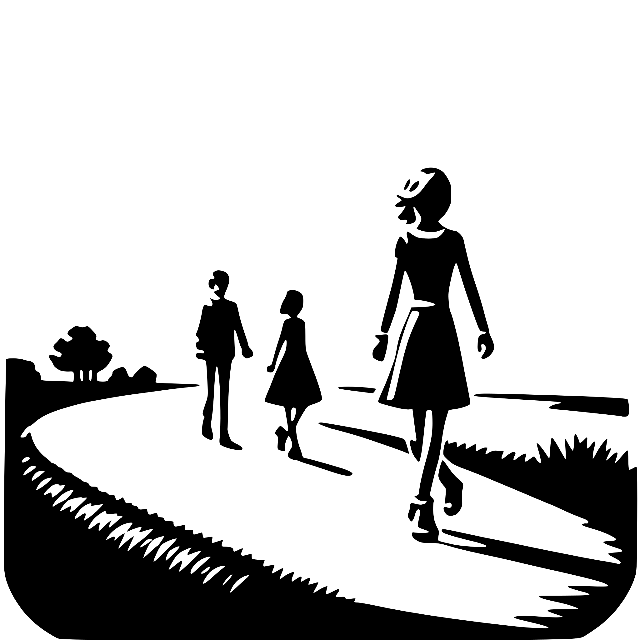 AI-generated SVG of a moonlit walk