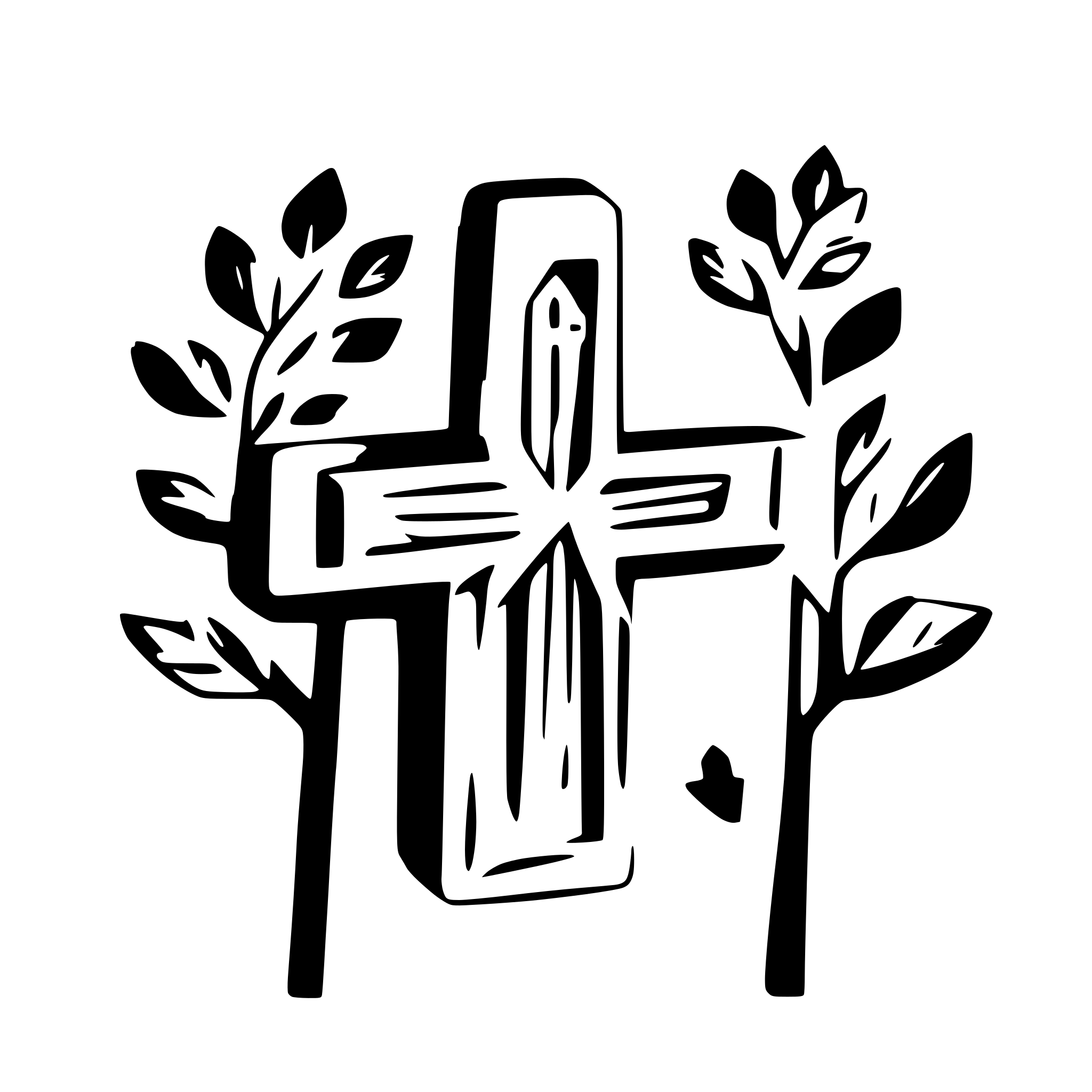 AI-generated SVG of a easter cross and flowers