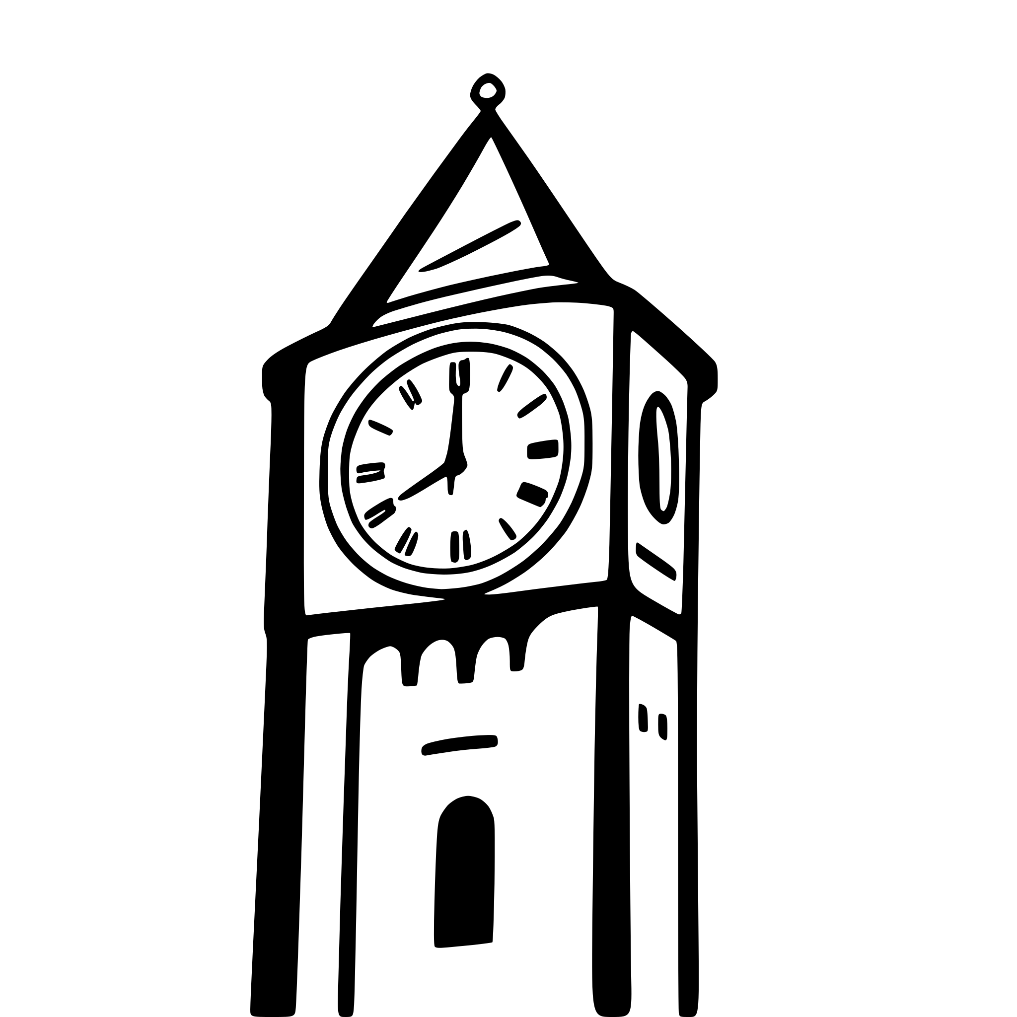 AI-generated SVG of 'clock tower in town square'
