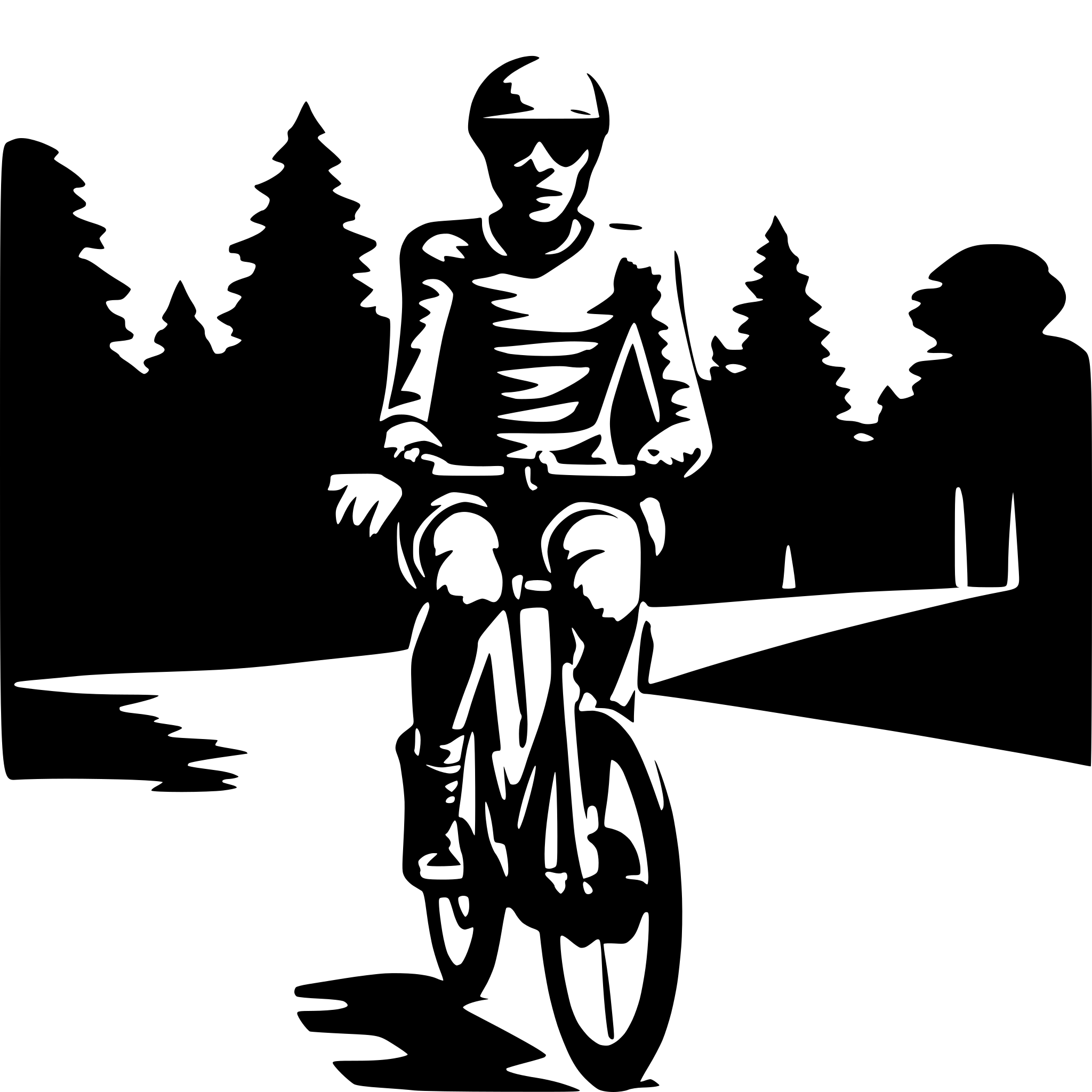 AI-generated SVG of a front view silhouette of a cyclist