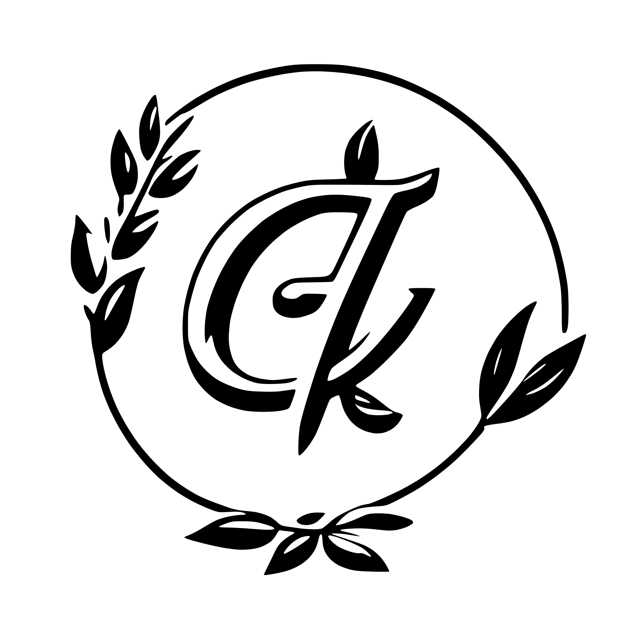 AI-generated SVG of a Capital cursive letter with olive branches around it AI-generated SVG of a Capital cursive letter with olive branches around it
