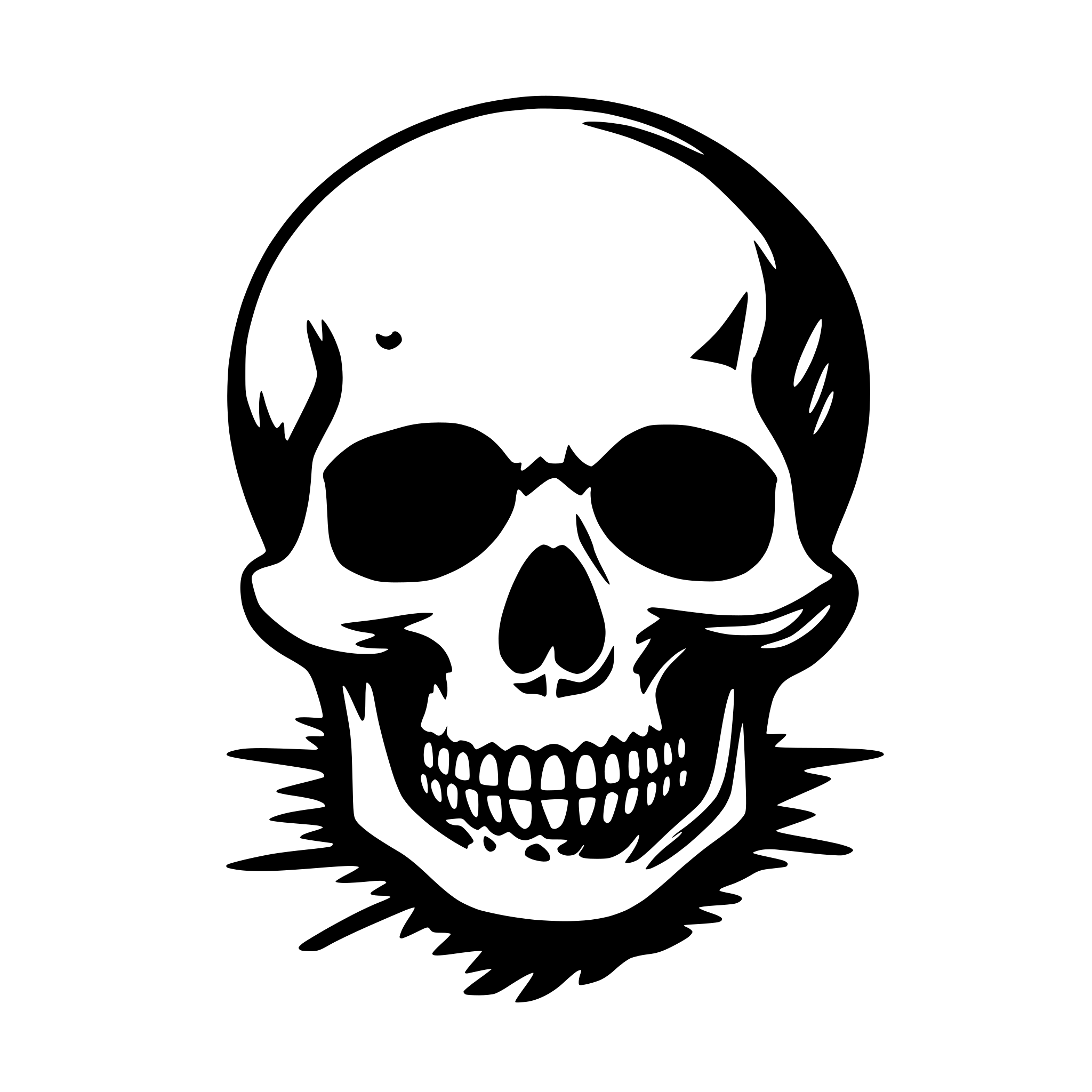 AI-generated SVG of a skull