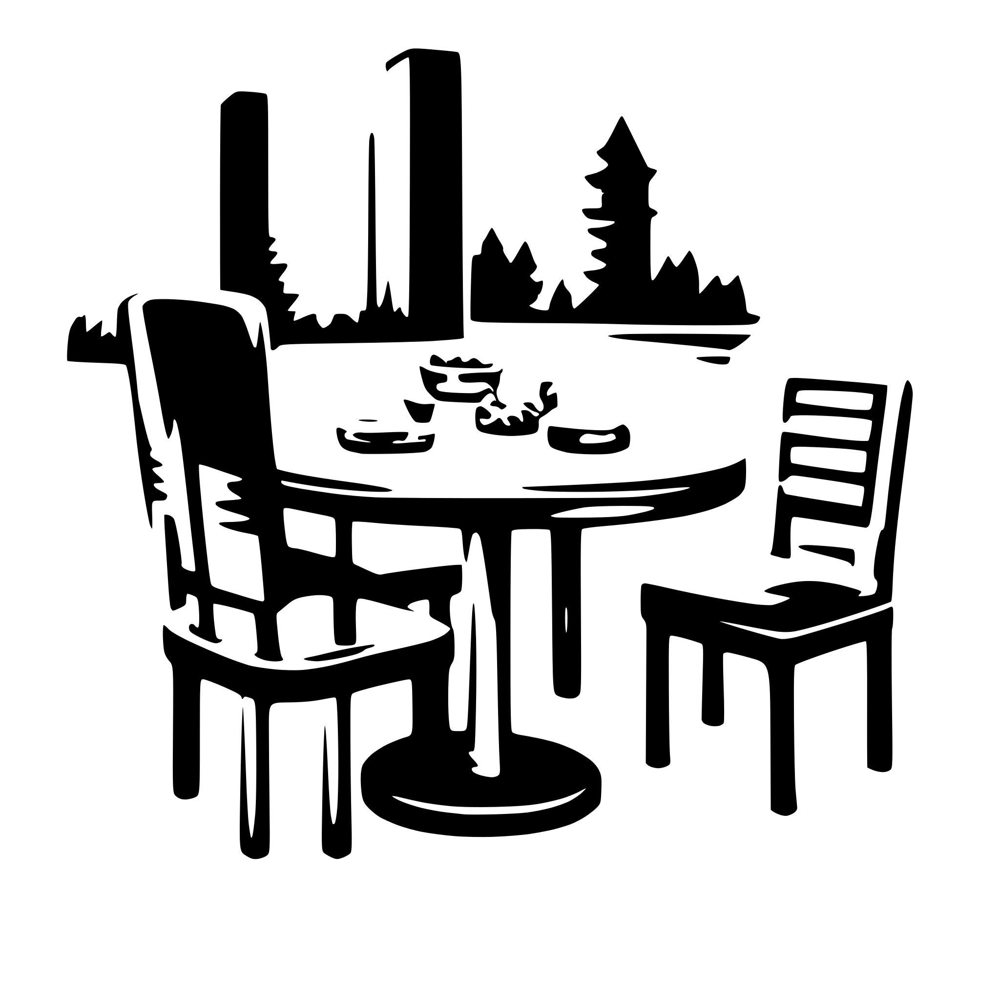 AI-generated SVG of a table with 4 seat