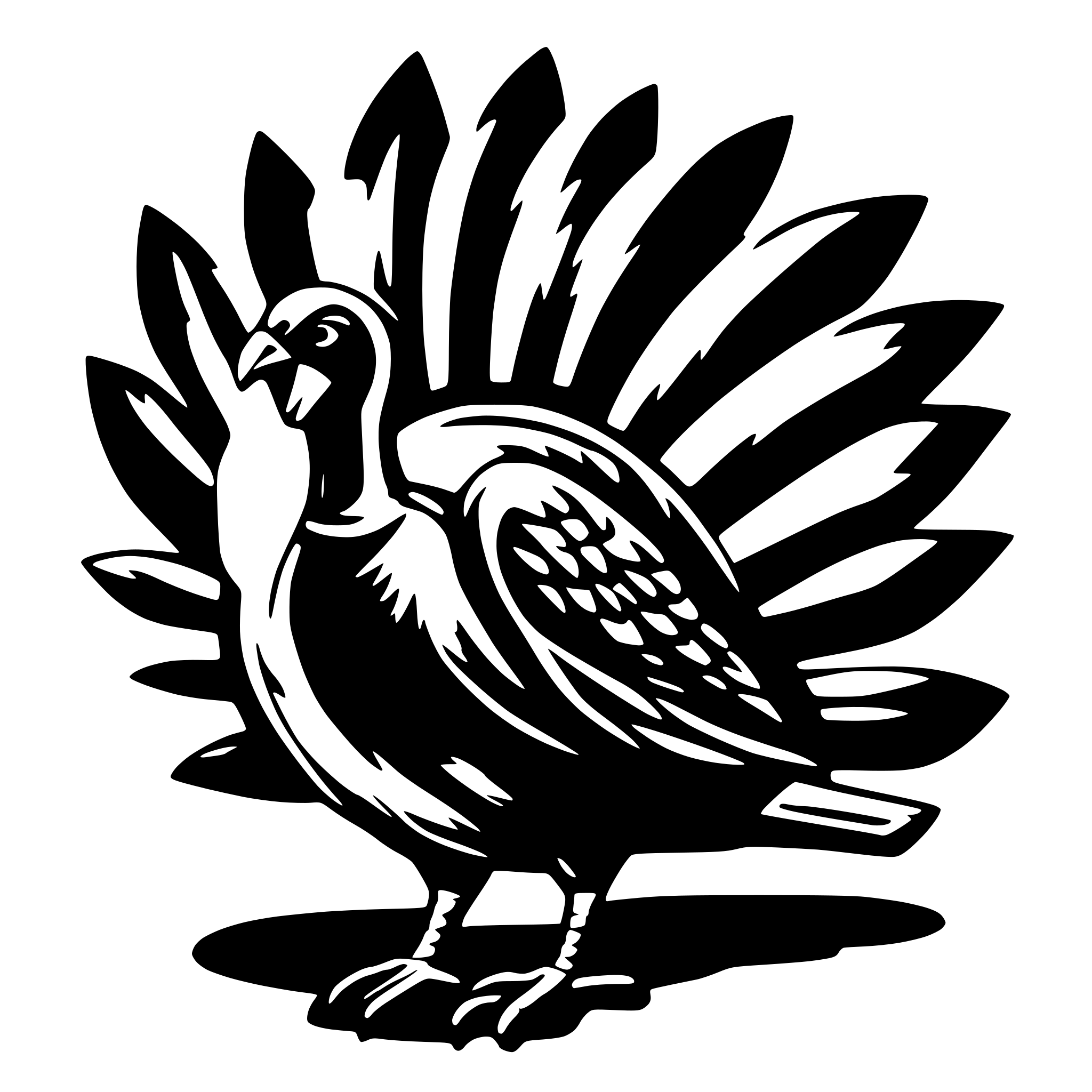 AI-generated SVG of a turkey