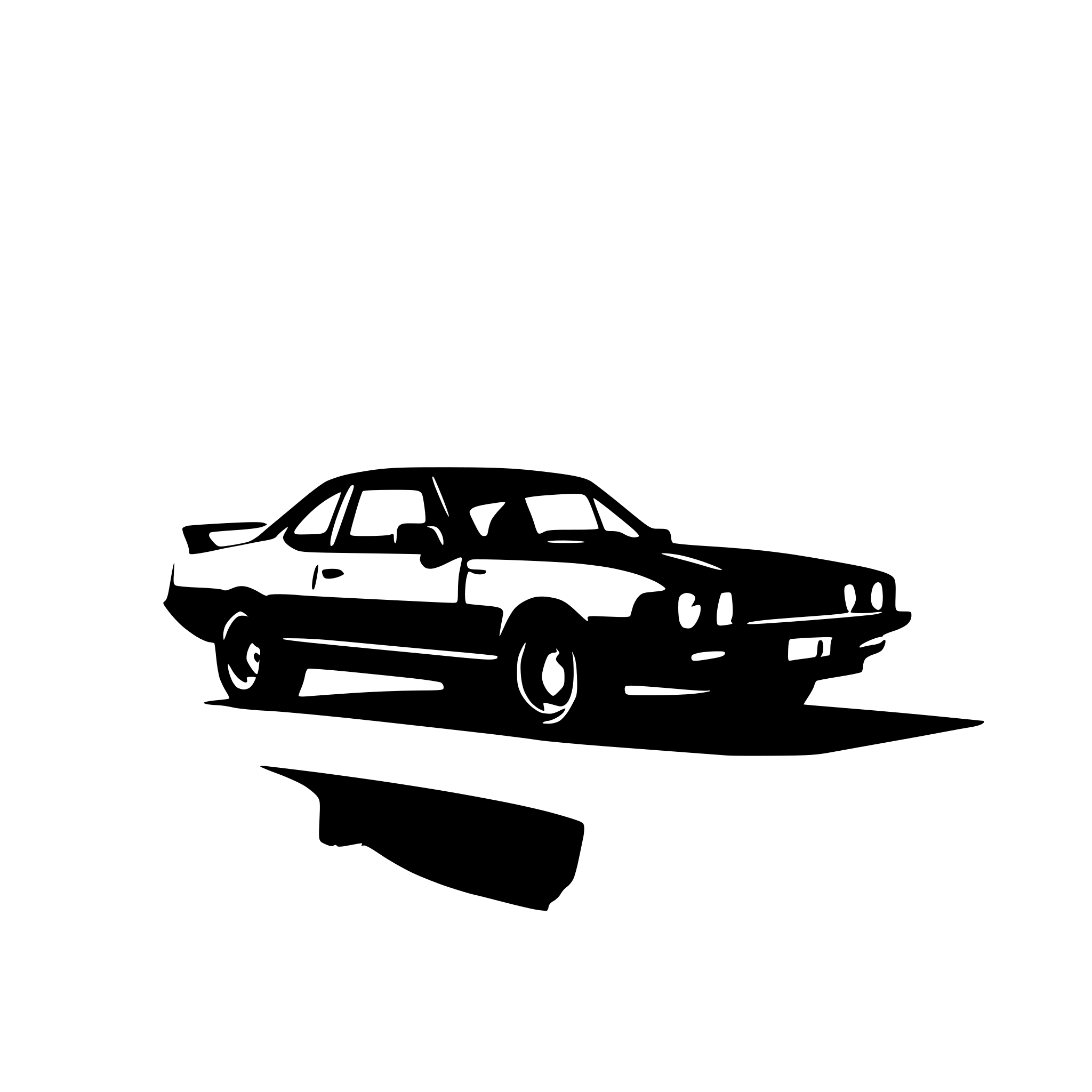 AI-generated SVG of a Silhouette of Opel Manta B 400