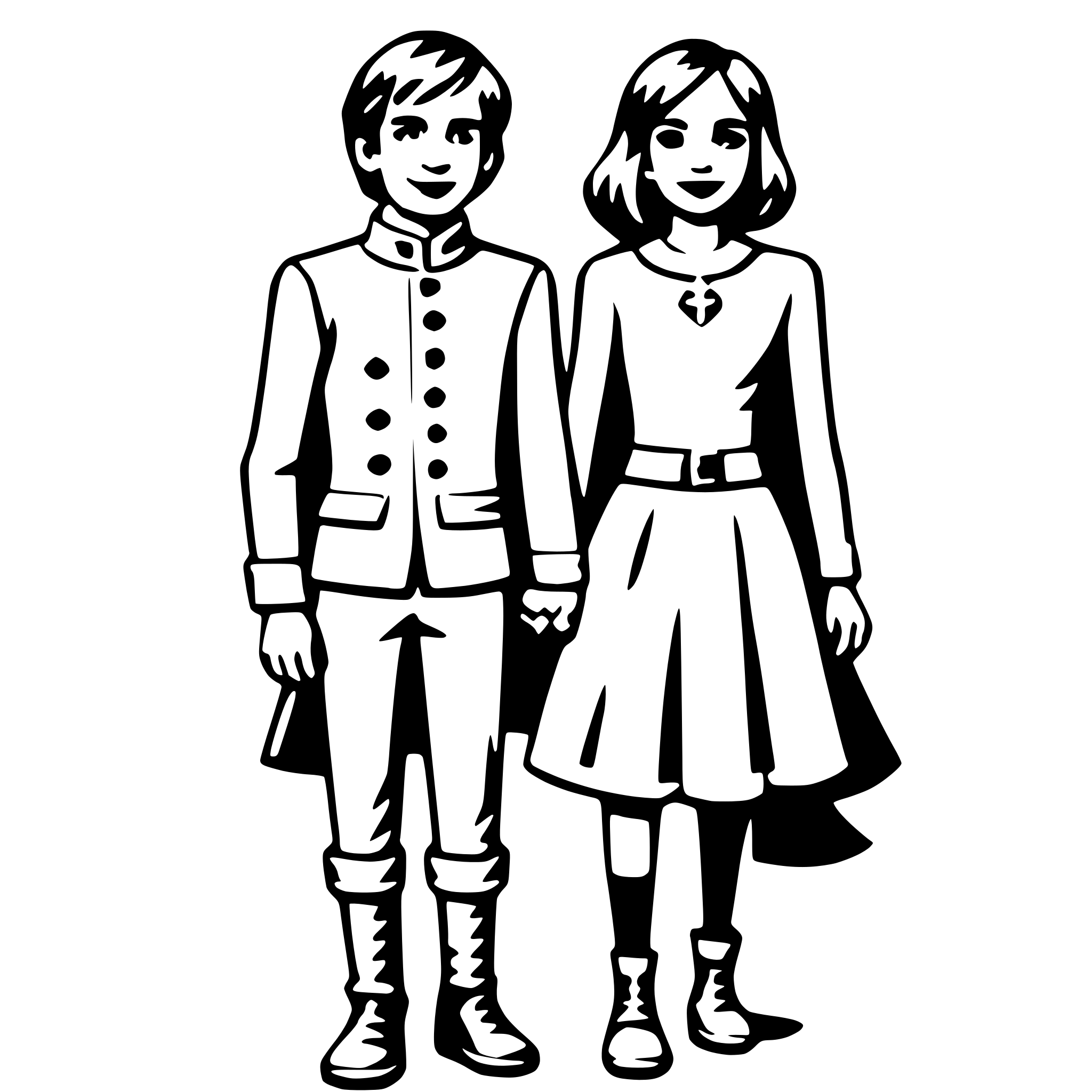 AI-generated SVG of 'couple's matching outfits'