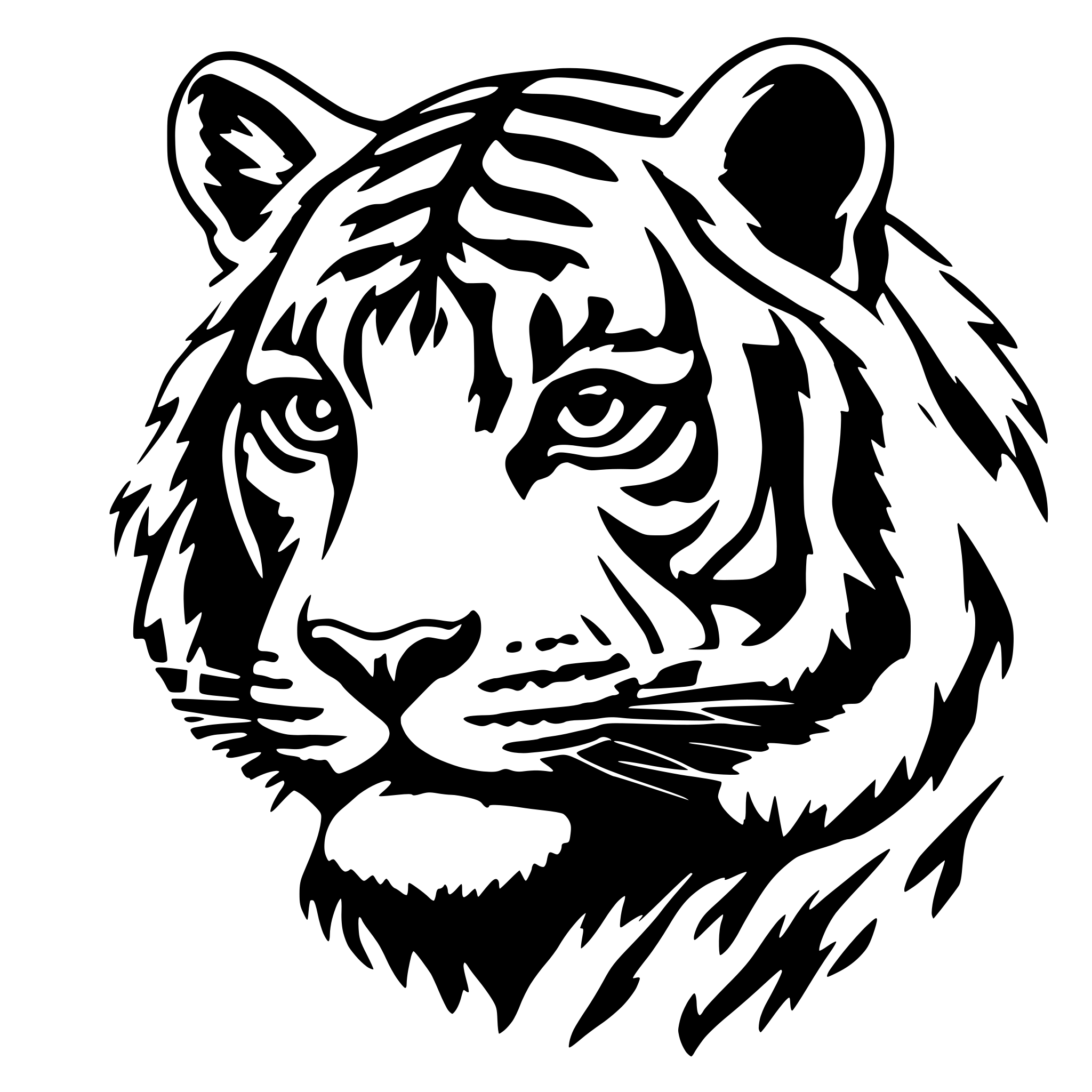 AI-generated SVG of 'tiger'