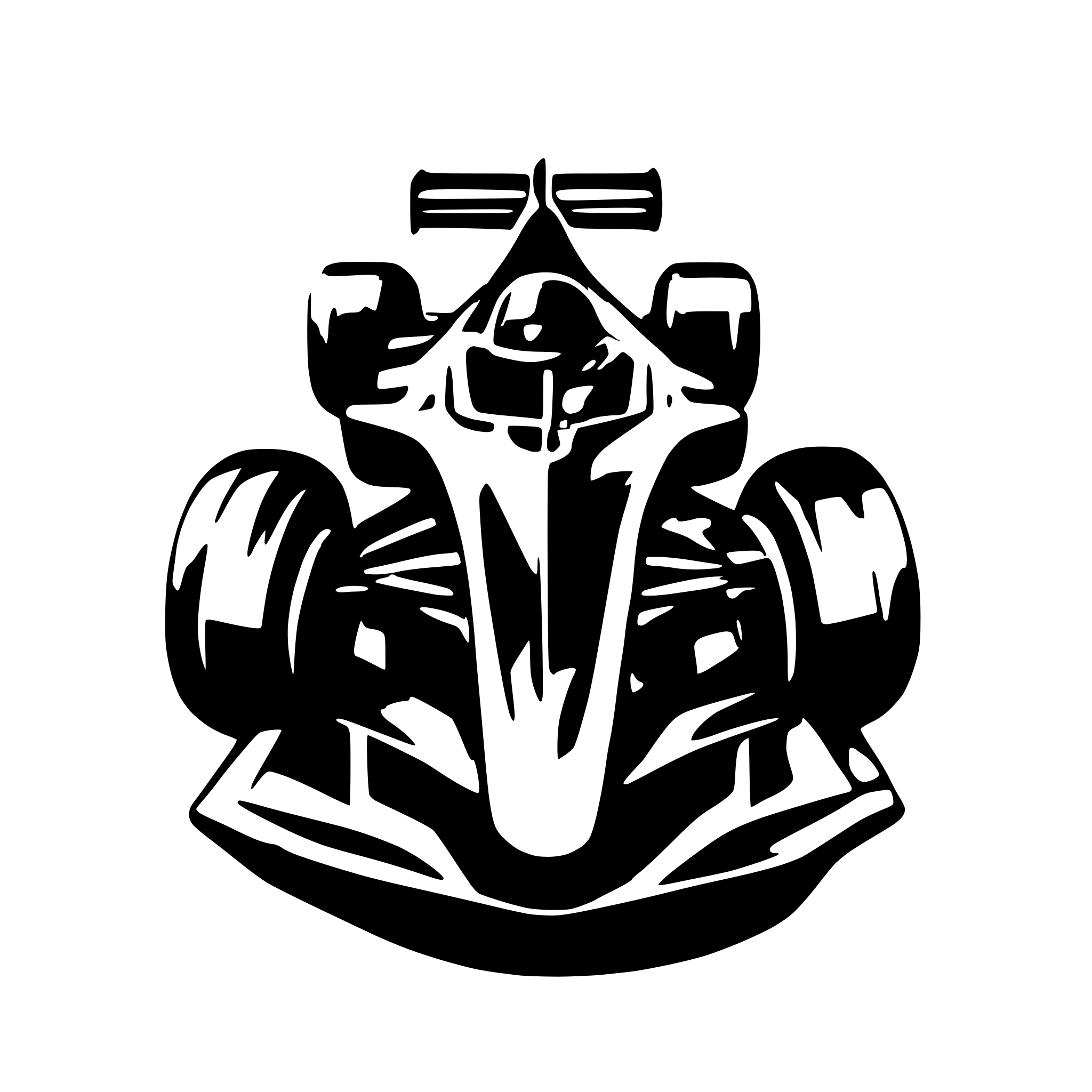 AI-generated SVG of a action F1 racing car front angle