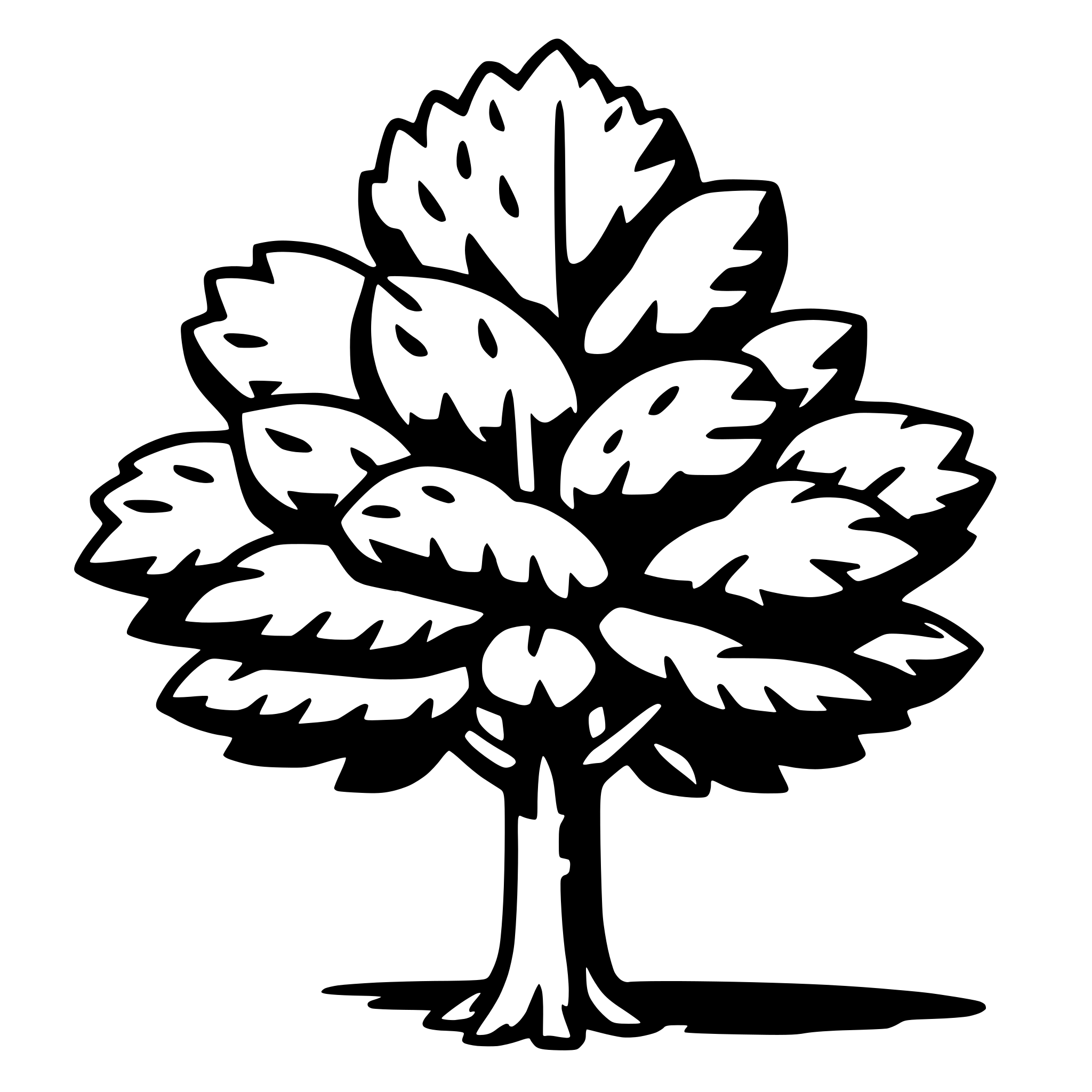AI-generated SVG of 'chestnut tree'