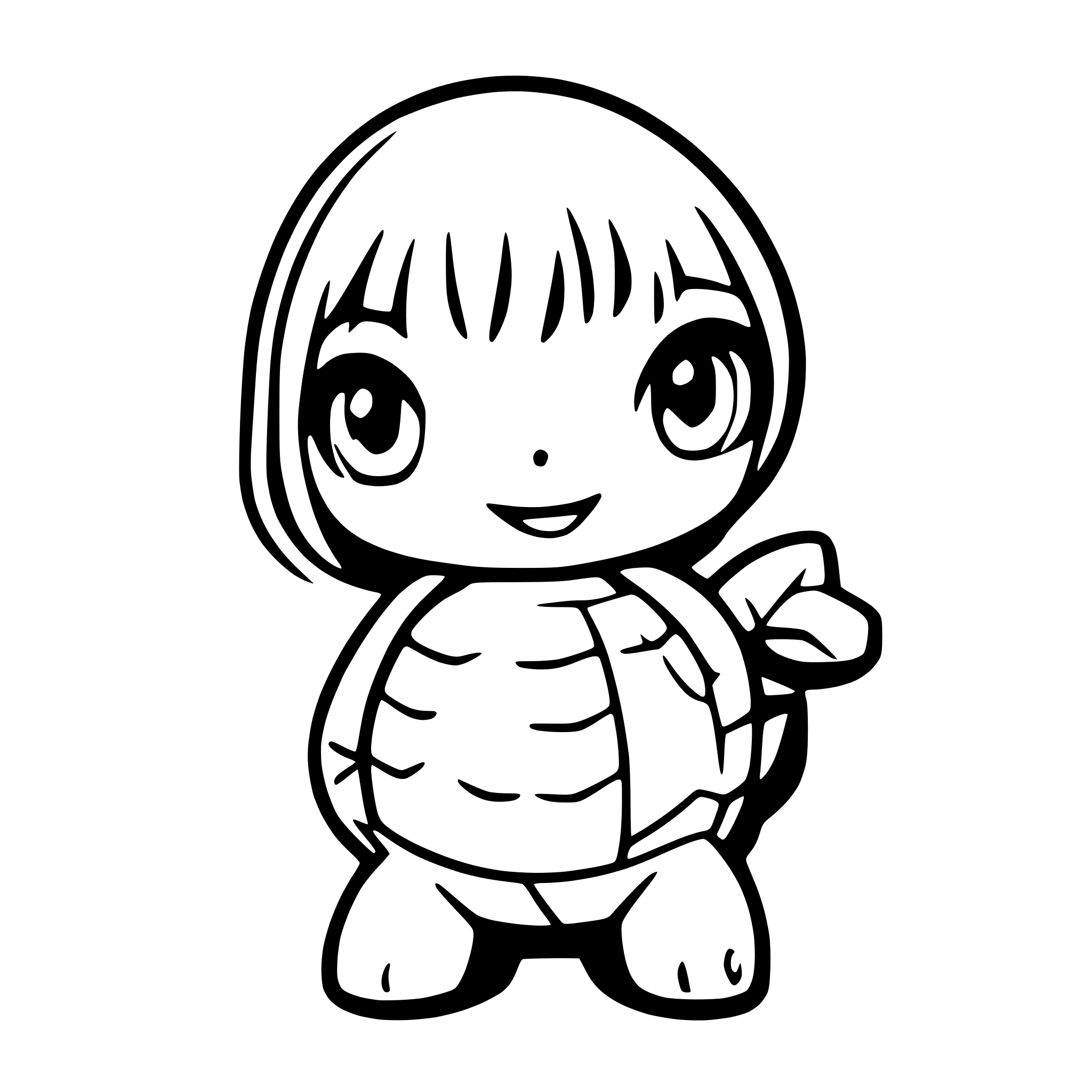 AI-generated SVG of a OceanTurtle Cute