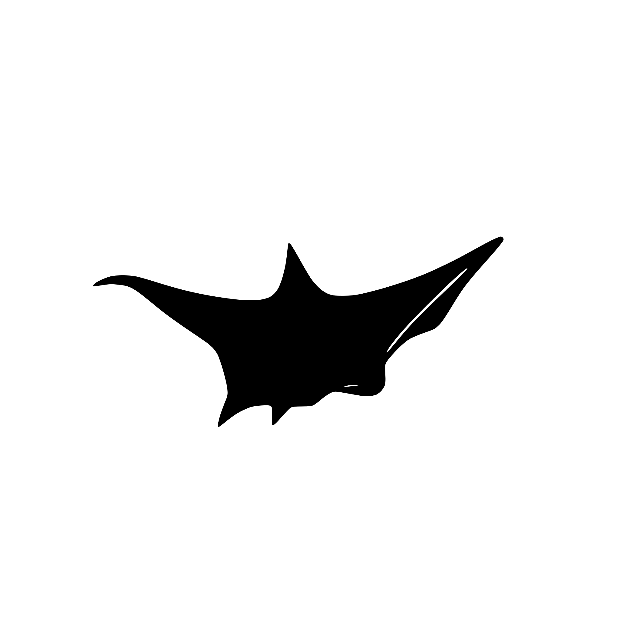 AI-generated SVG of a Manta Ray