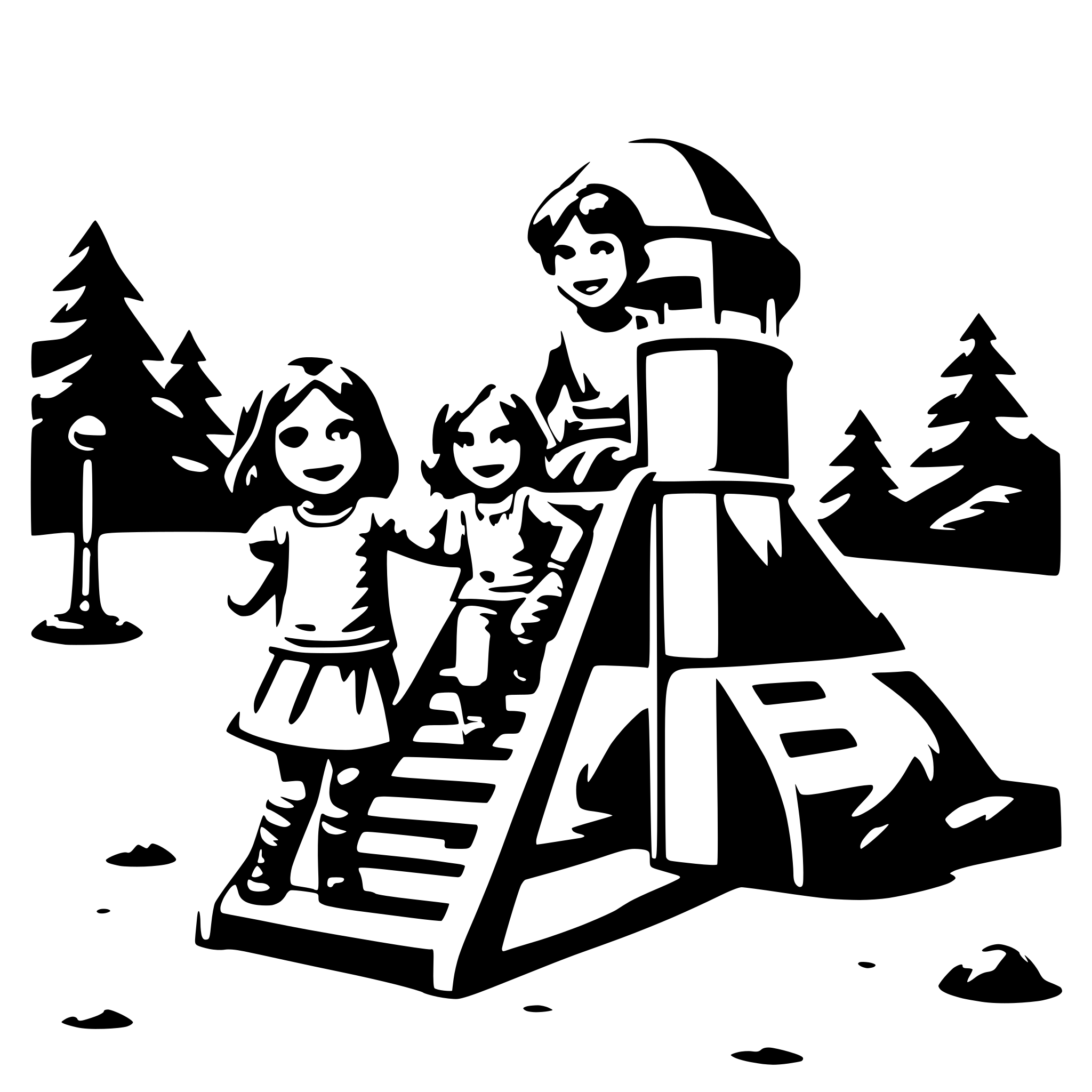 AI-generated SVG of 'children playing on a playground'