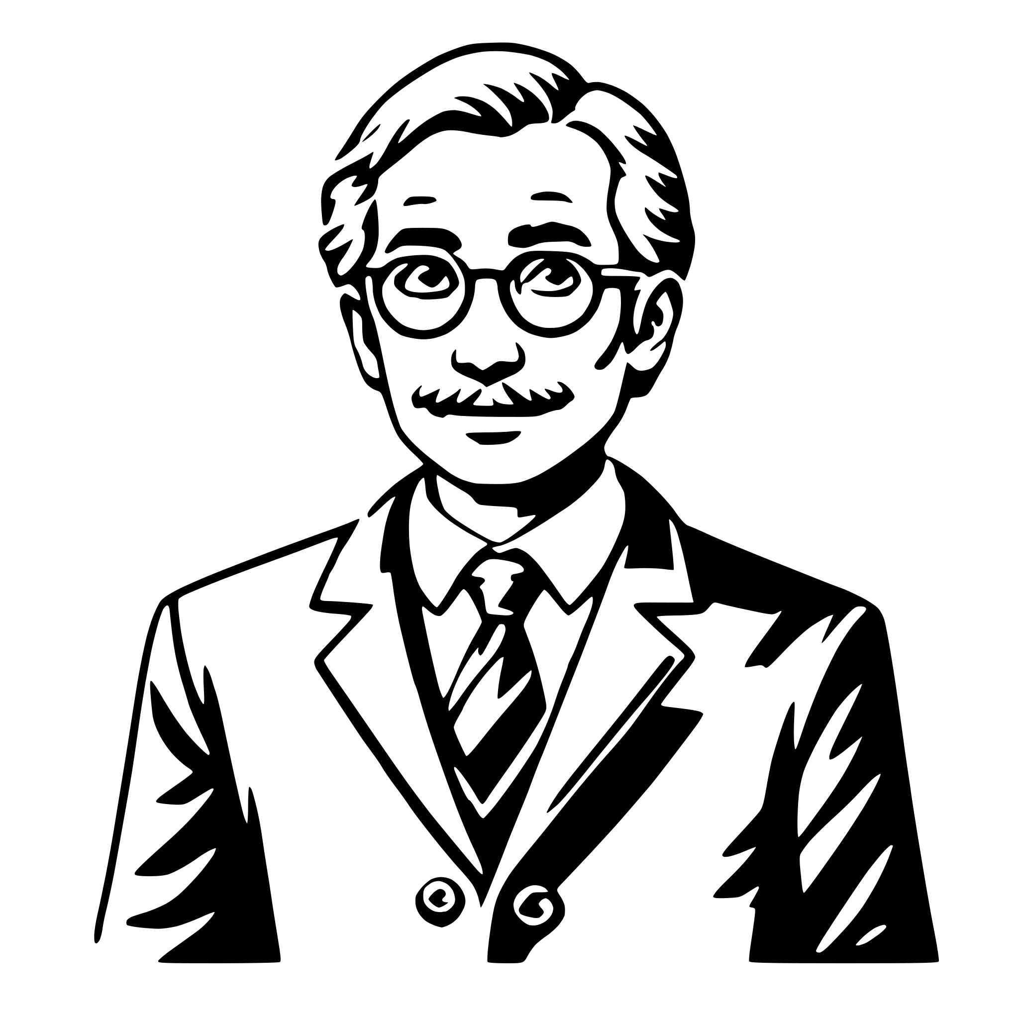 AI-generated SVG of a professor
