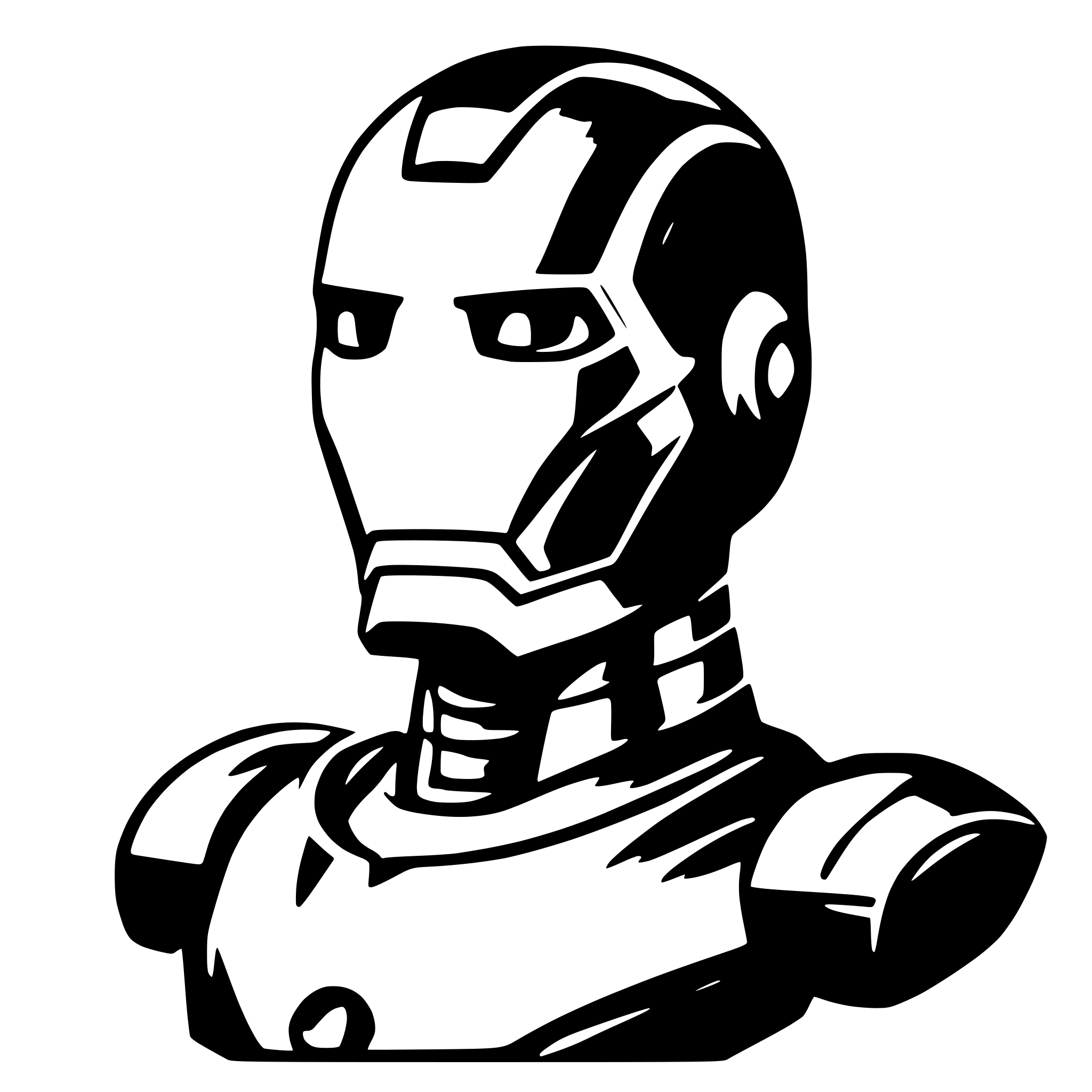AI-generated SVG of a iron man