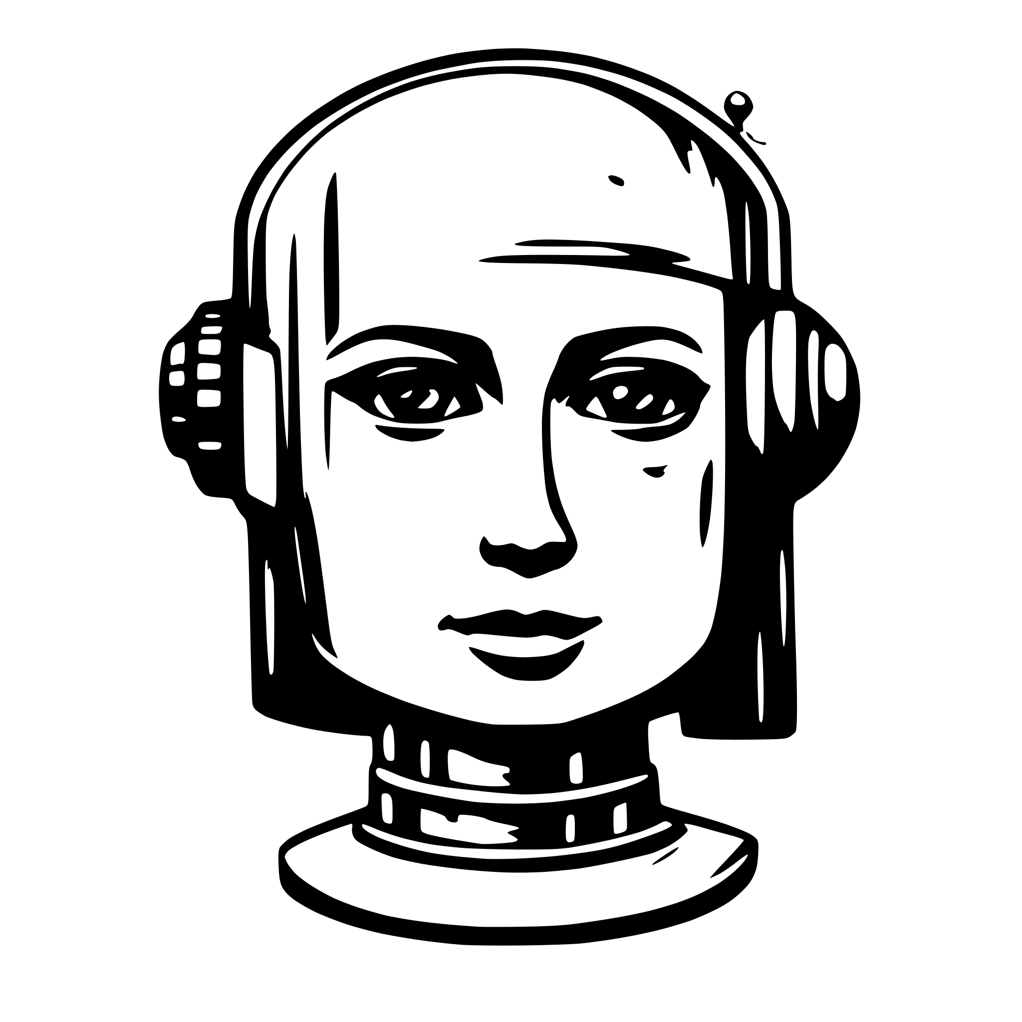 AI-generated SVG of 'futuristic robotic AI head'