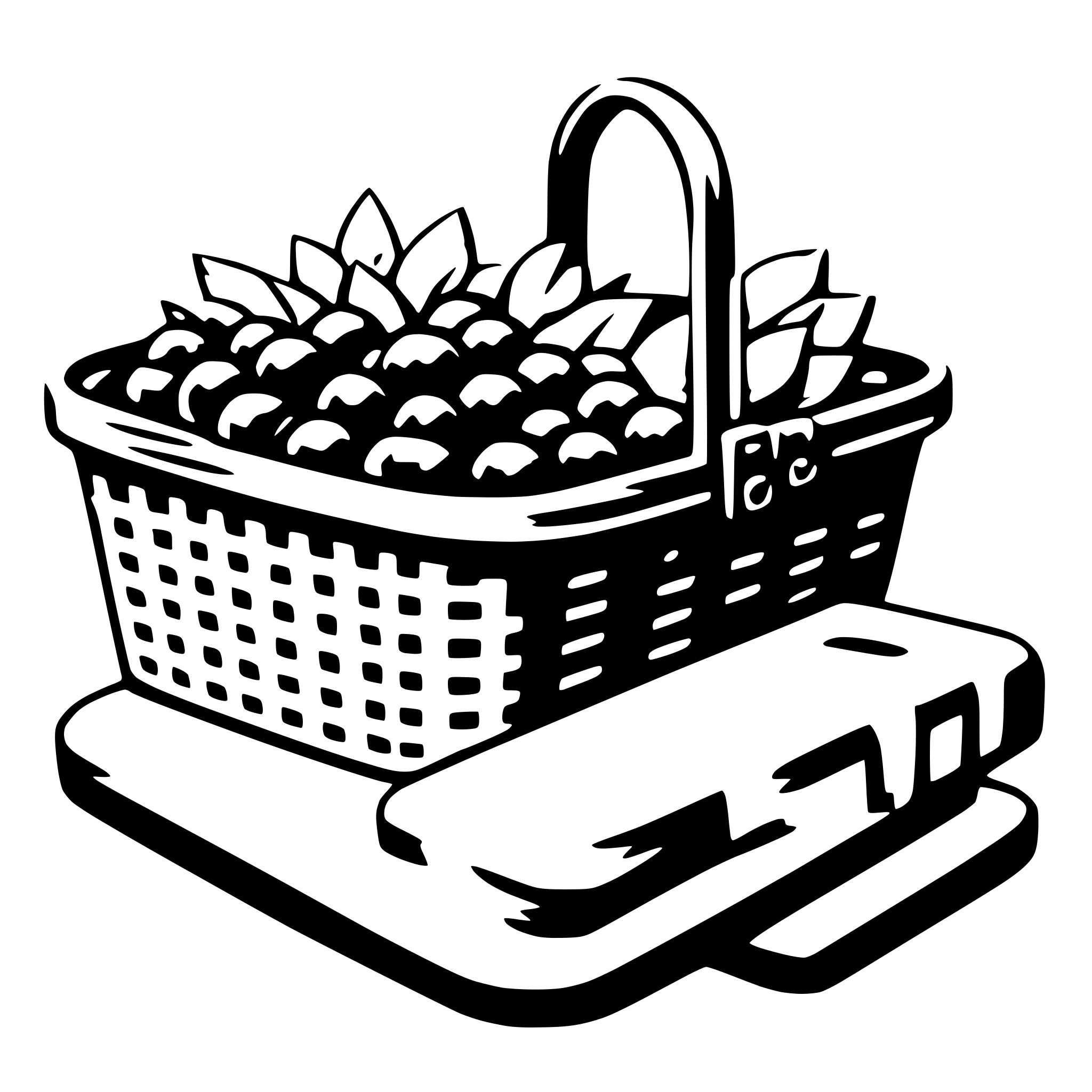 AI-generated SVG of a picnic basket