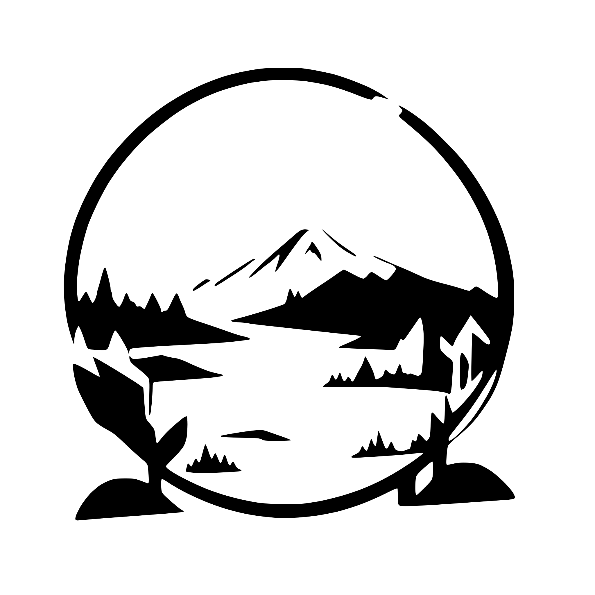 AI-generated SVG of a sun rising over mountains